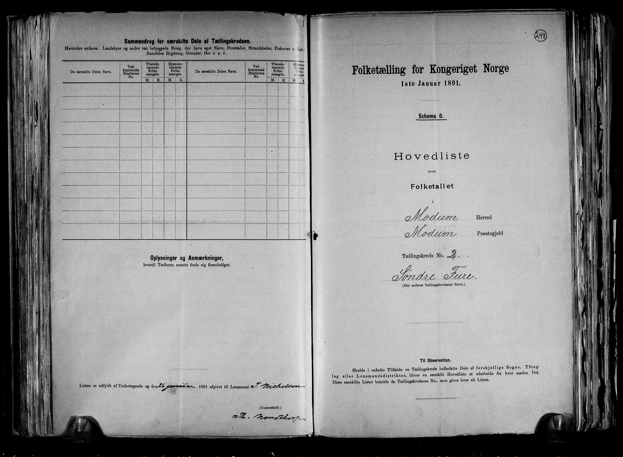 RA, 1891 census for 0623 Modum, 1891, p. 10