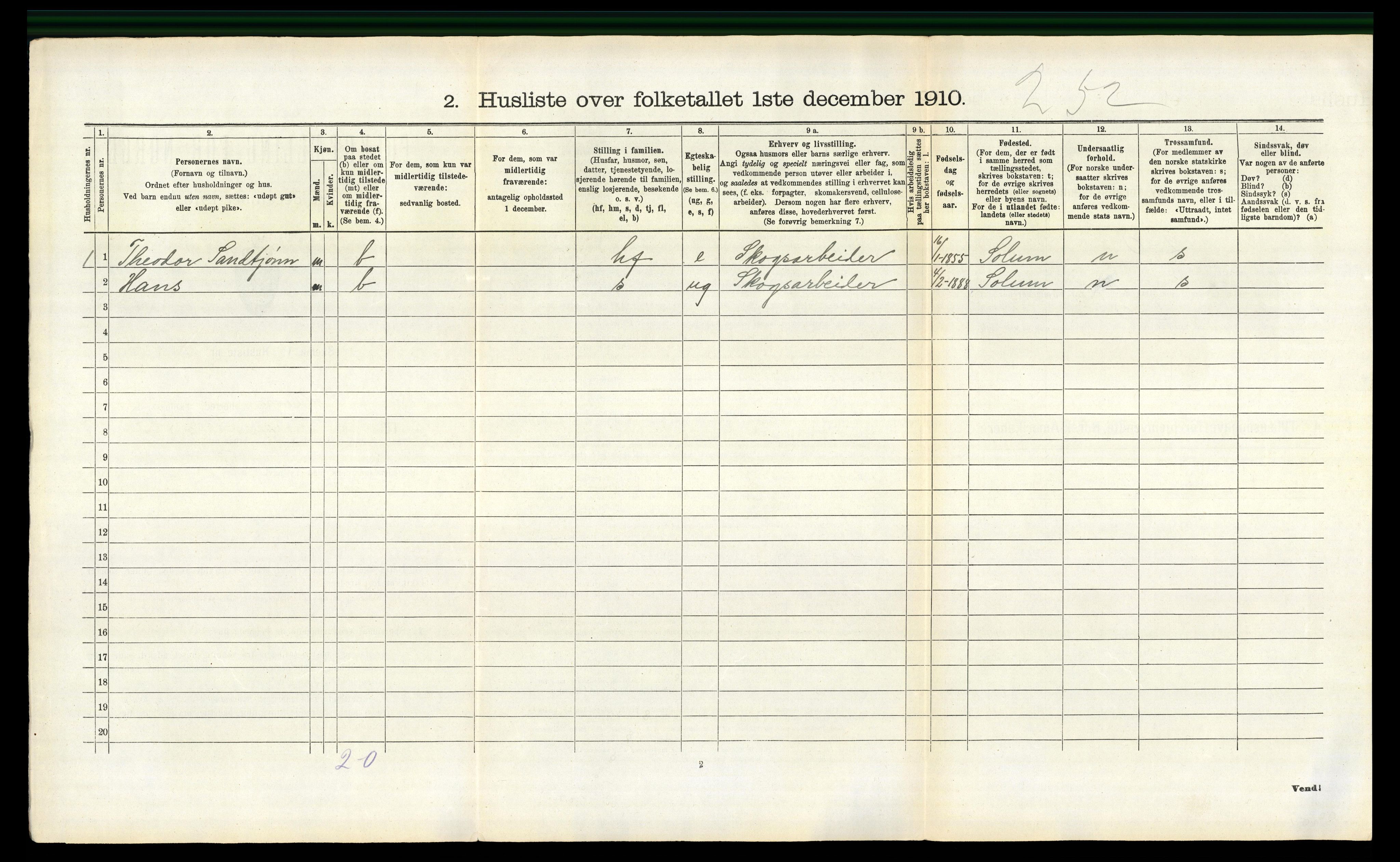 RA, 1910 census for Holla, 1910, p. 158