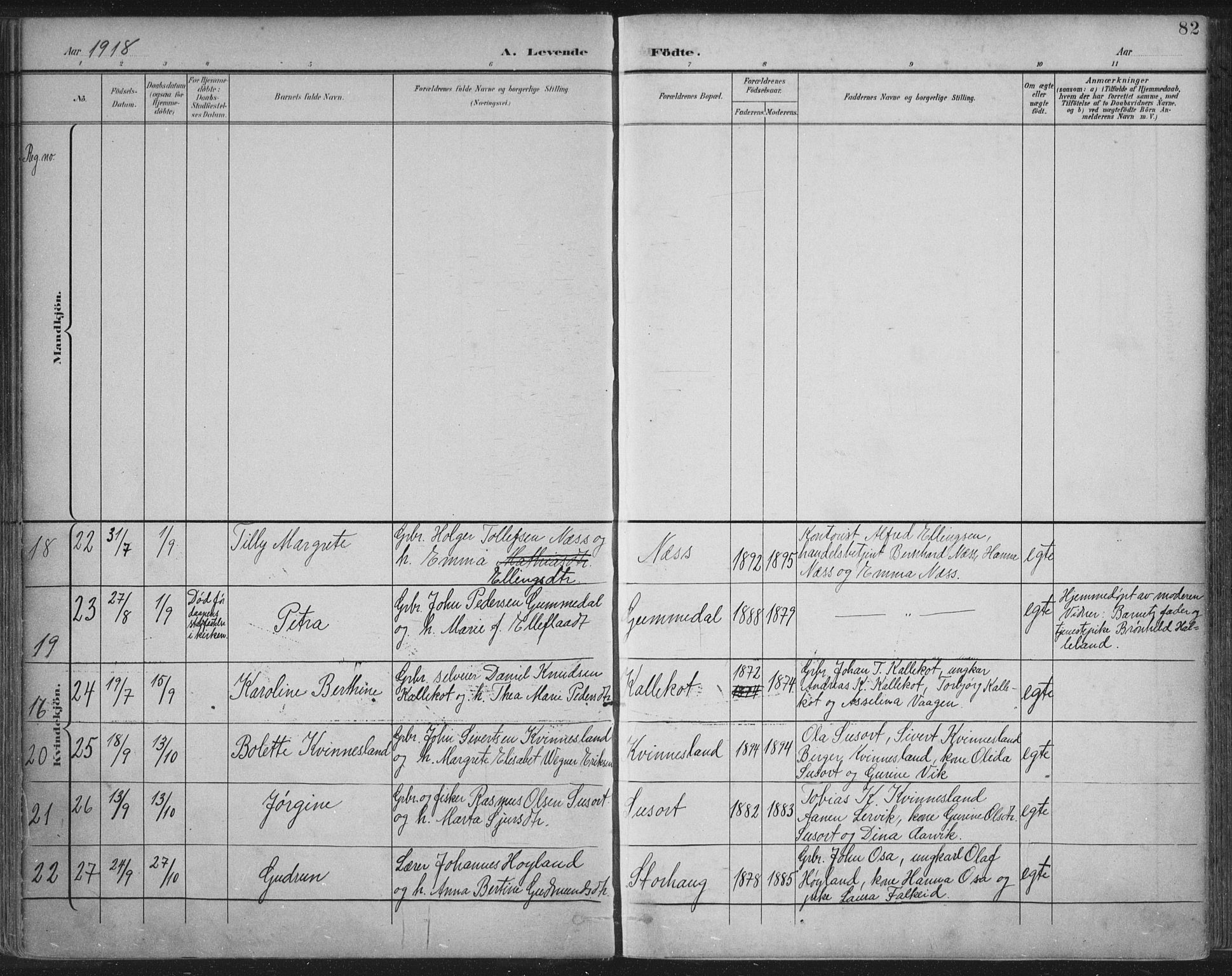 Tysvær sokneprestkontor, AV/SAST-A -101864/H/Ha/Haa/L0008: Parish register (official) no. A 8, 1897-1918, p. 82