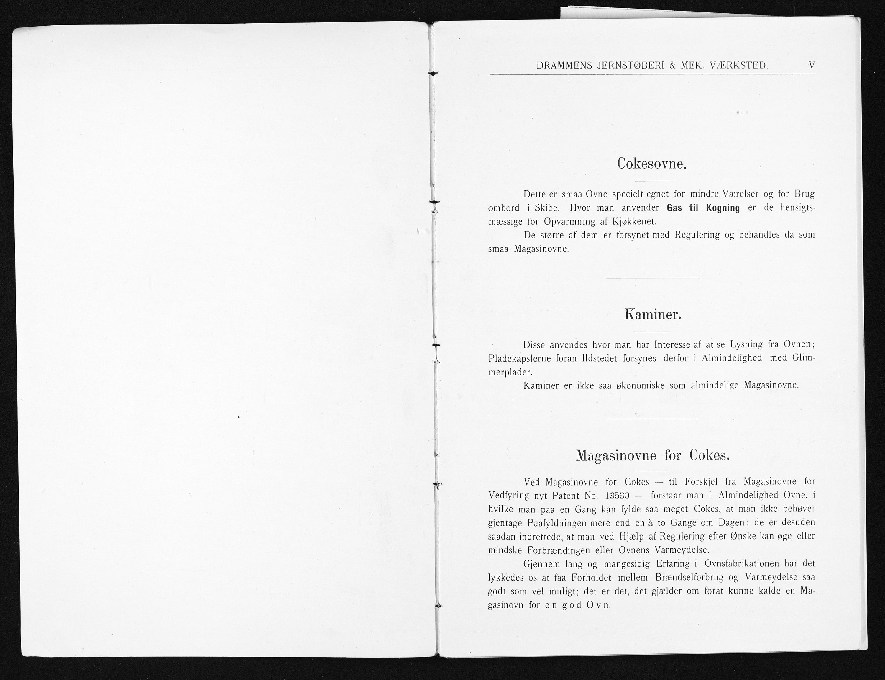 Næs Jernverksmuseets samling av historiske ovnskataloger, NESJ/NJM-006/01/L0060: Drammens Jernstøberi & Mek. Verkstæd, Illustreret Katalog, uten år, 1890-1940