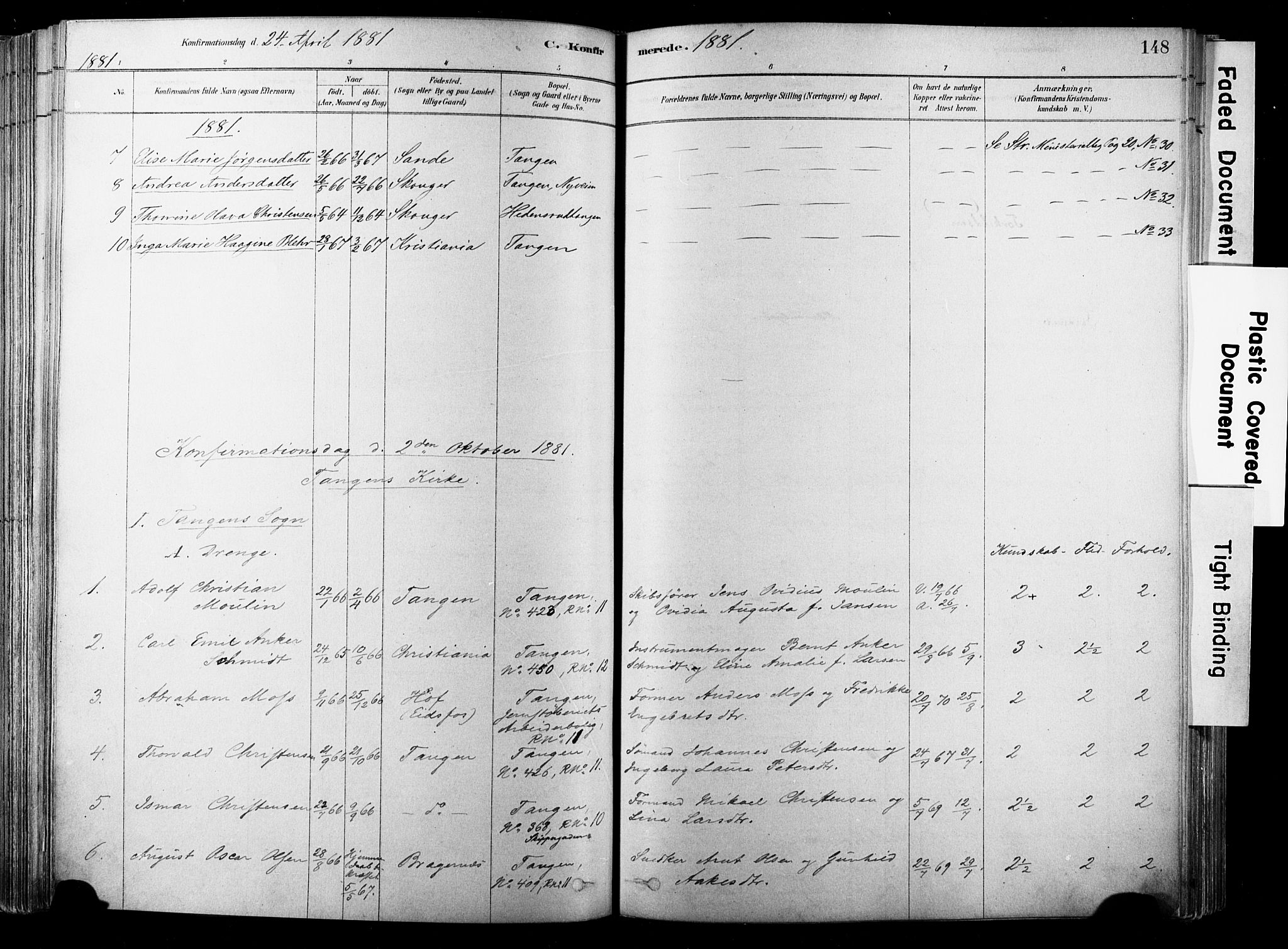 Strømsø kirkebøker, AV/SAKO-A-246/F/Fb/L0006: Parish register (official) no. II 6, 1879-1910, p. 148