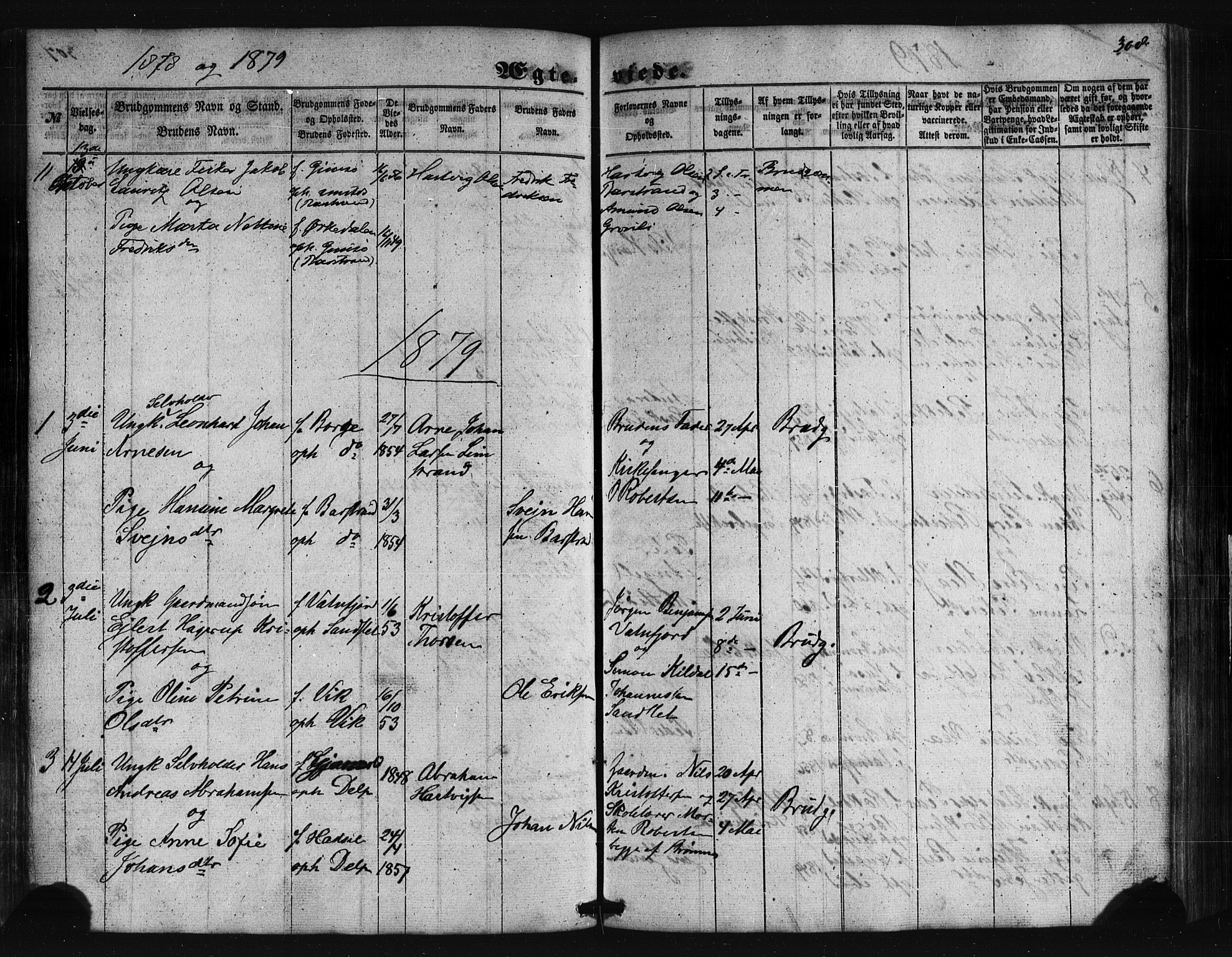 Ministerialprotokoller, klokkerbøker og fødselsregistre - Nordland, SAT/A-1459/876/L1095: Parish register (official) no. 876A01, 1863-1885, p. 308