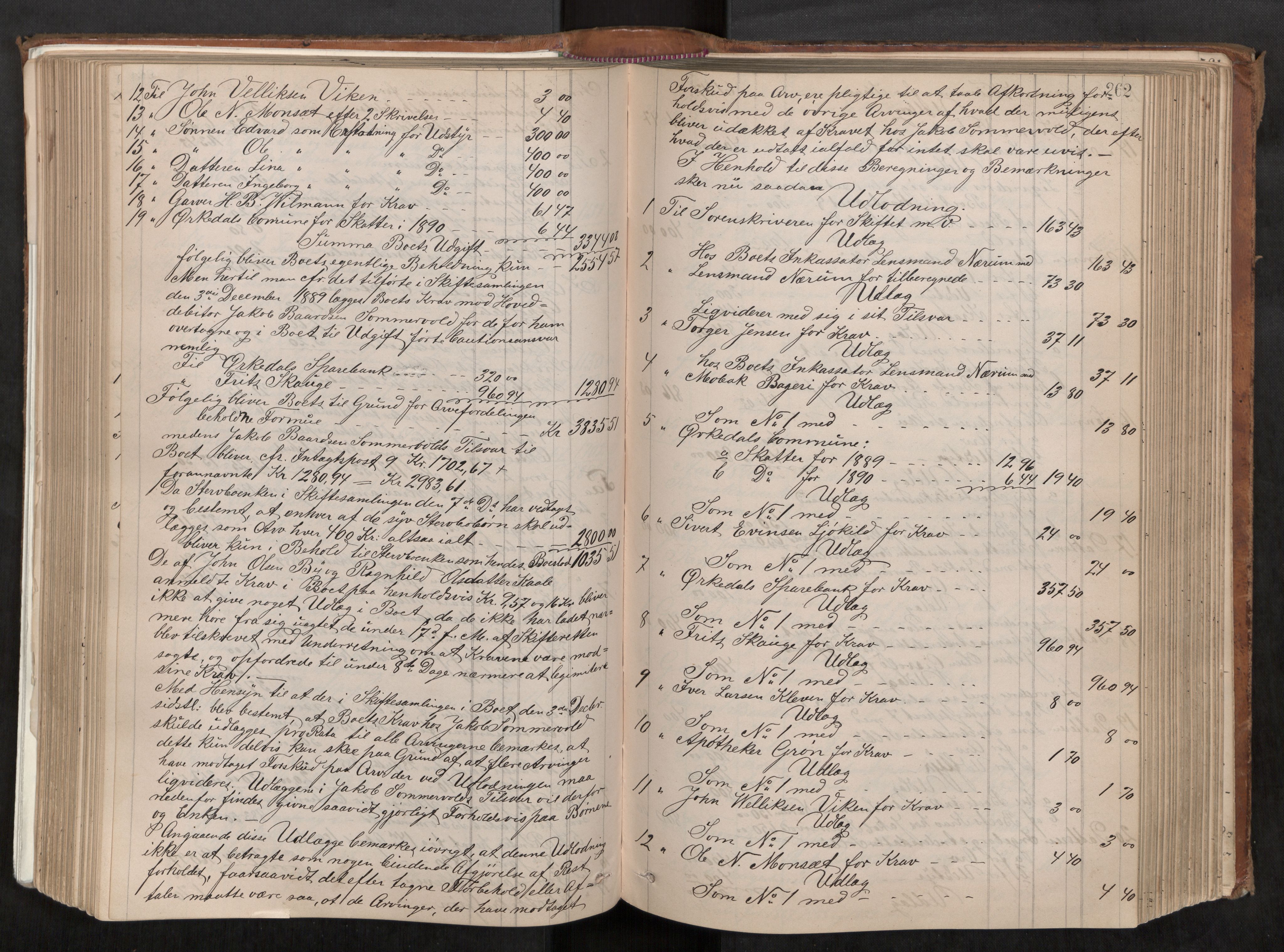 Orkdal sorenskriveri, AV/SAT-A-4169/1/3/3Aa/L0014: Skifteprotokoller, 1881-1902, p. 262