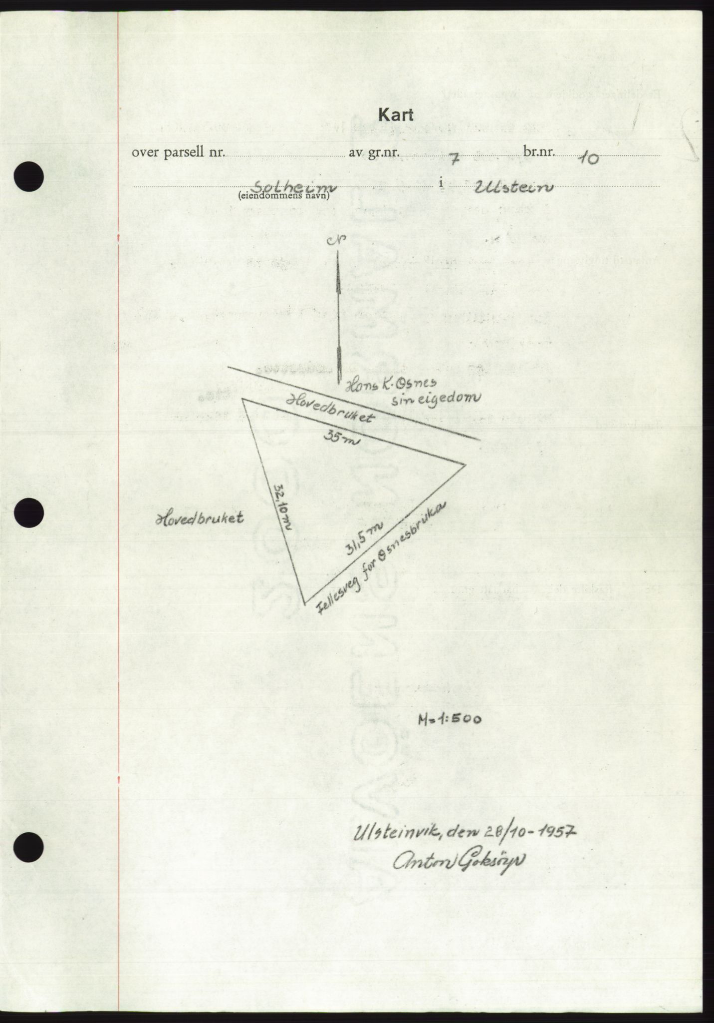 Søre Sunnmøre sorenskriveri, AV/SAT-A-4122/1/2/2C/L0108: Mortgage book no. 34A, 1957-1958, Diary no: : 2676/1957