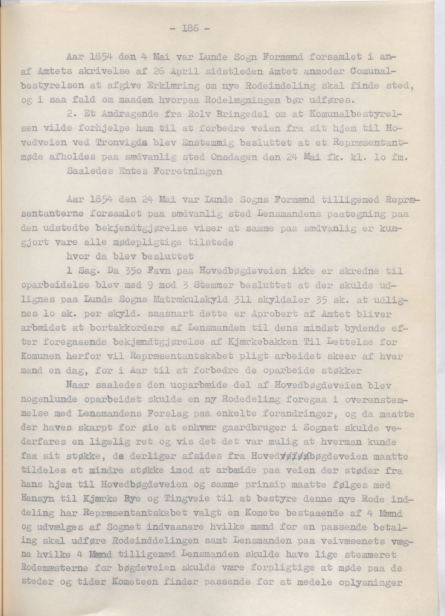 Lund kommune - Formannskapet/Formannskapskontoret, IKAR/K-101761/A/Aa/Aaa/L0002: Forhandlingsprotokoll, 1837-1865, p. 186