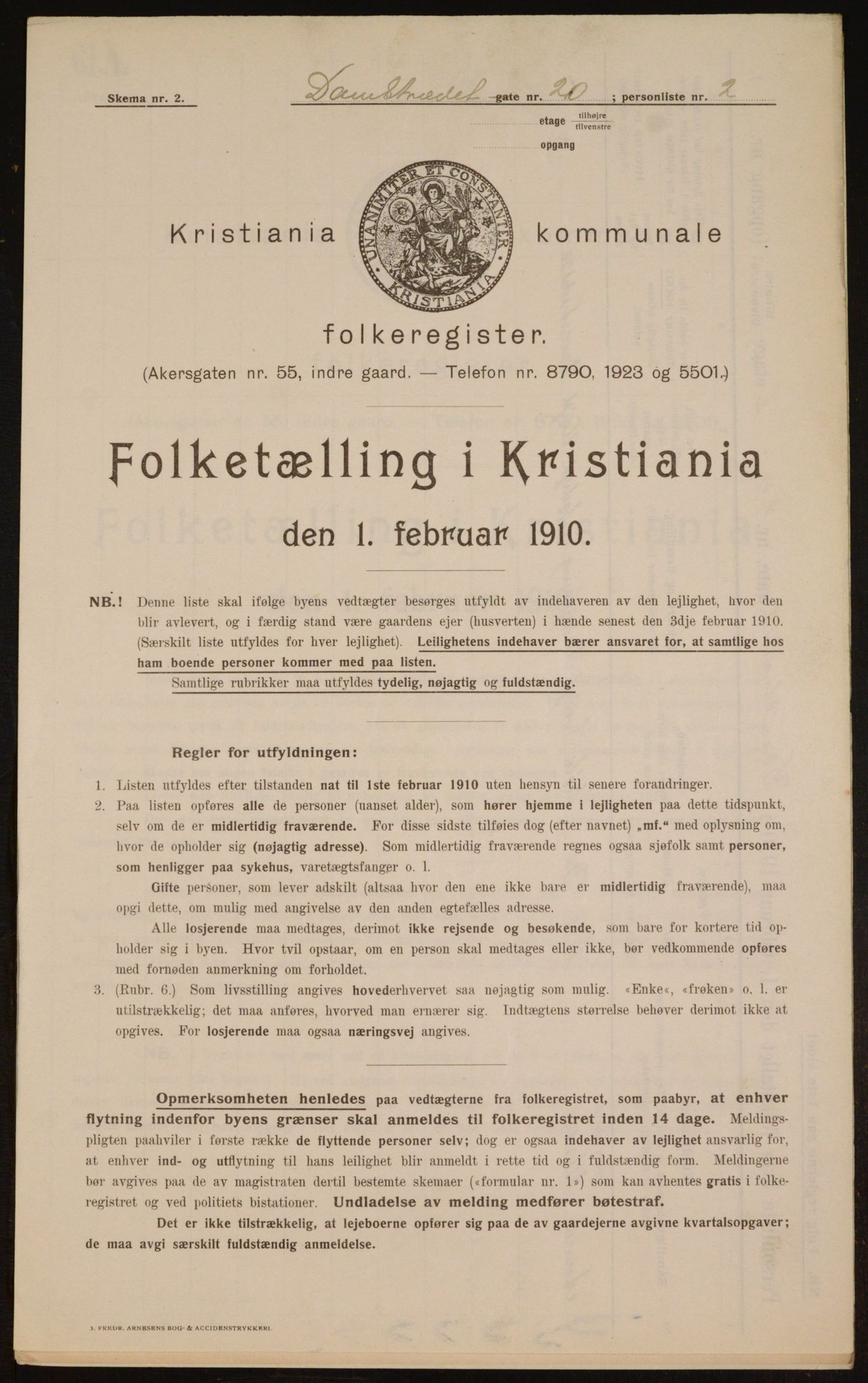 OBA, Municipal Census 1910 for Kristiania, 1910, p. 13948