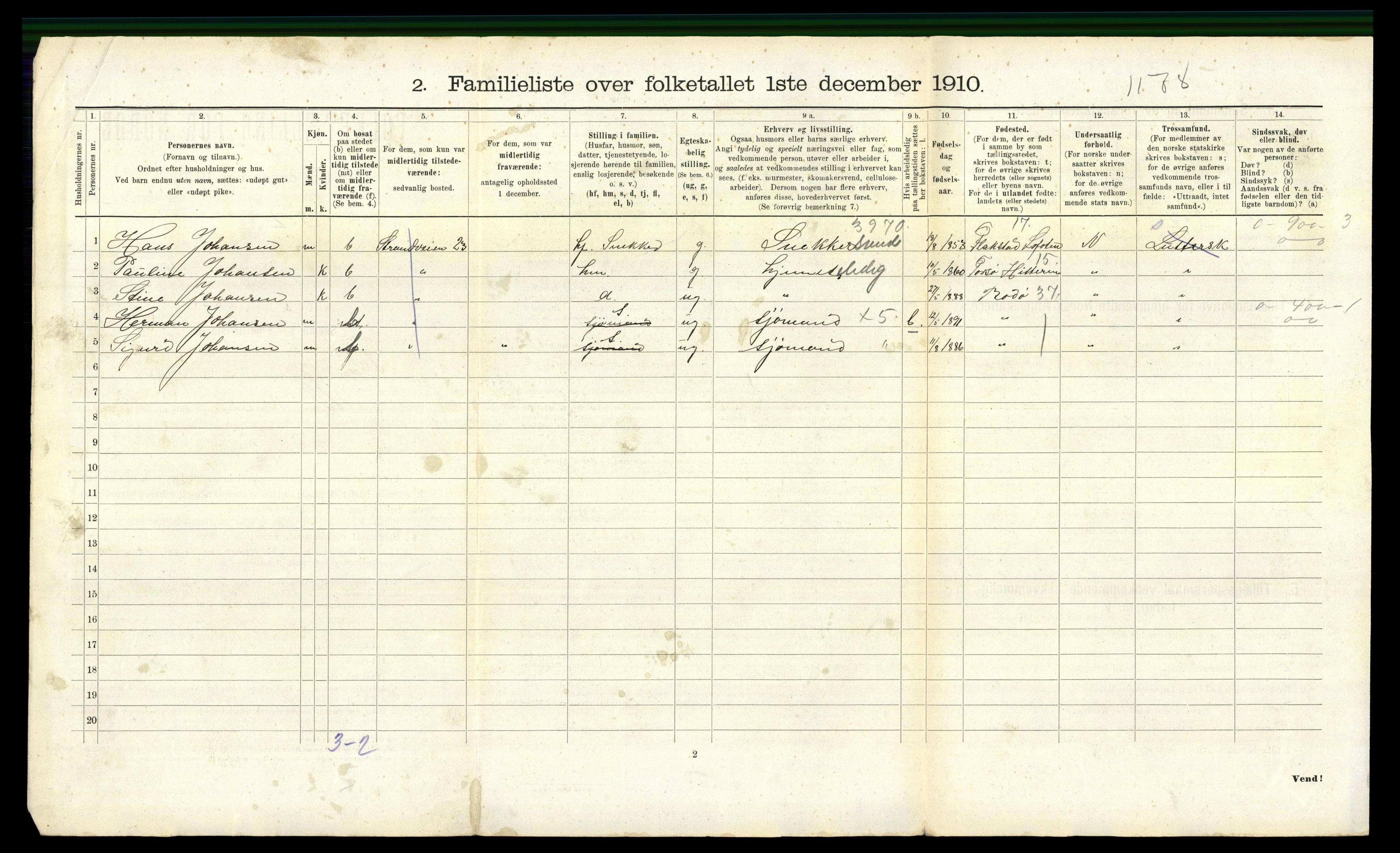 RA, 1910 census for Trondheim, 1910, p. 25922