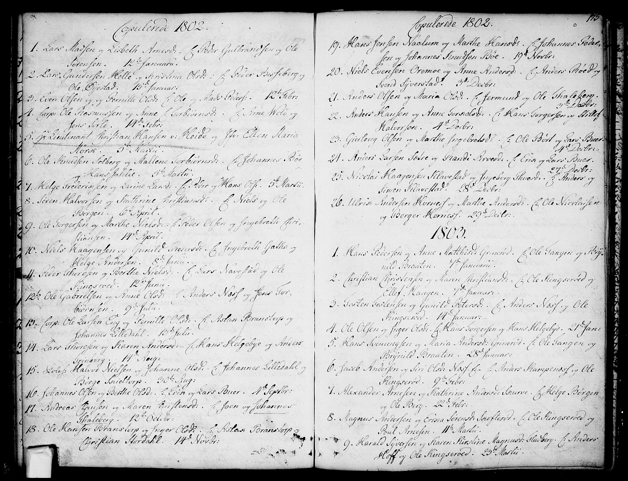 Skjeberg prestekontor Kirkebøker, SAO/A-10923/F/Fa/L0003: Parish register (official) no. I 3, 1792-1814, p. 175