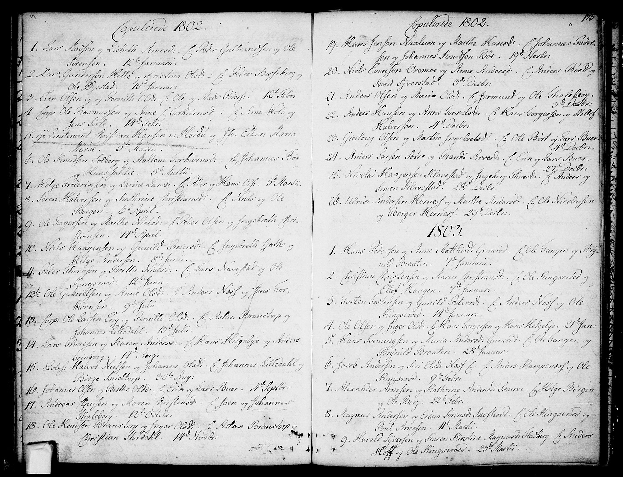 Skjeberg prestekontor Kirkebøker, AV/SAO-A-10923/F/Fa/L0003: Parish register (official) no. I 3, 1792-1814, p. 175