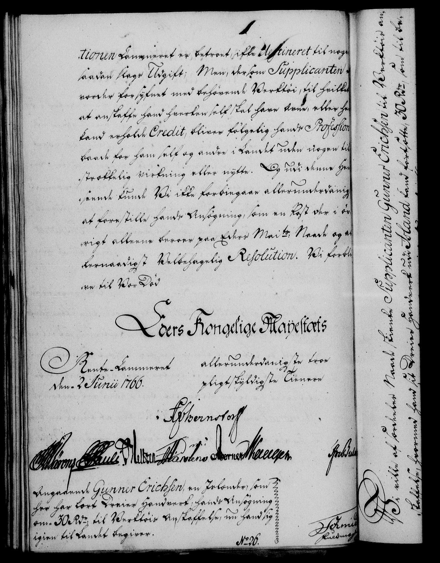 Rentekammeret, Kammerkanselliet, RA/EA-3111/G/Gf/Gfa/L0048: Norsk relasjons- og resolusjonsprotokoll (merket RK 52.48), 1766, p. 239