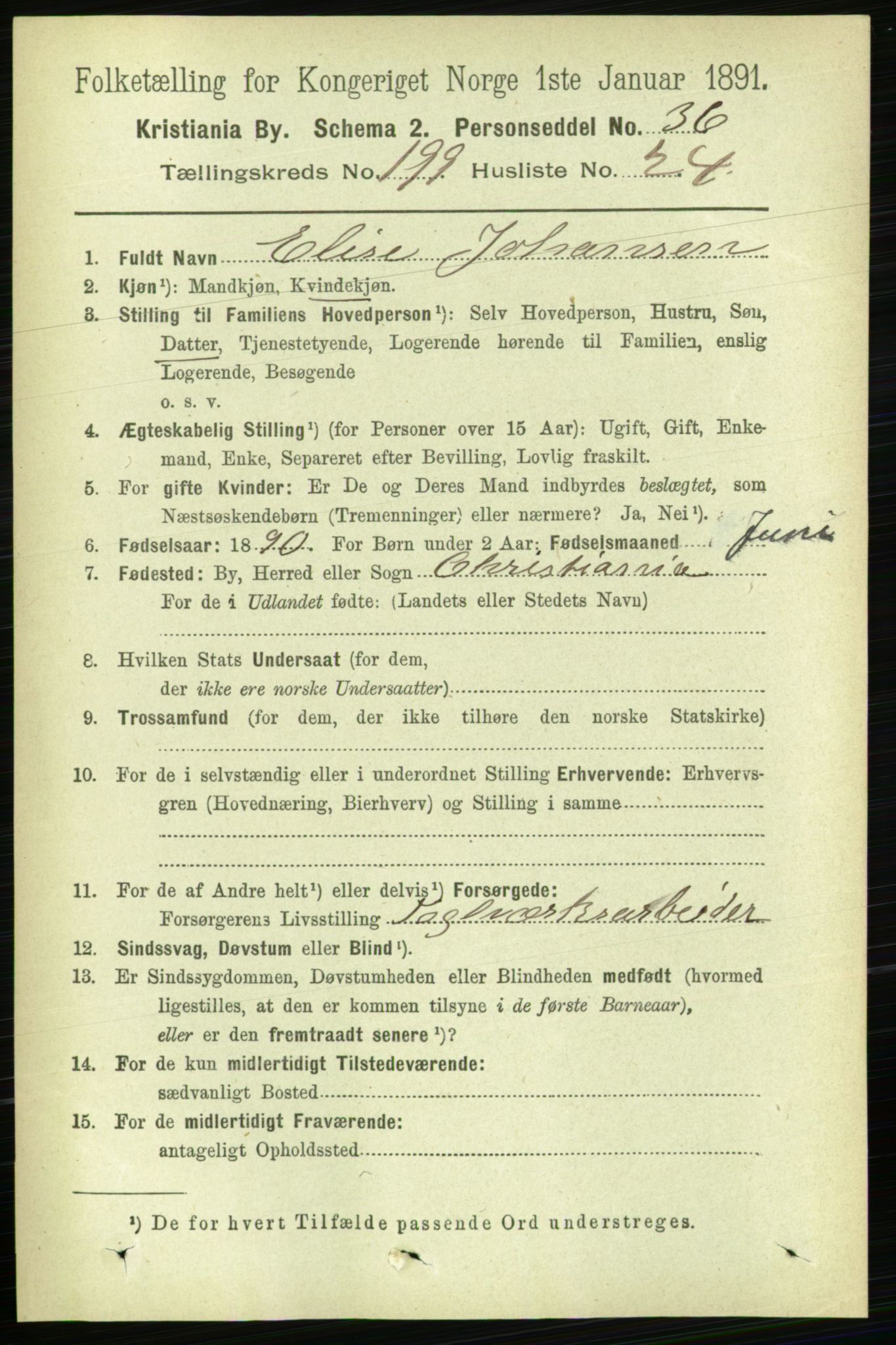 RA, 1891 census for 0301 Kristiania, 1891, p. 120114