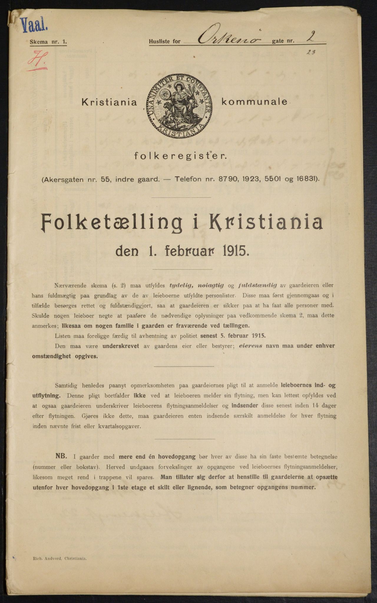 OBA, Municipal Census 1915 for Kristiania, 1915, p. 75382