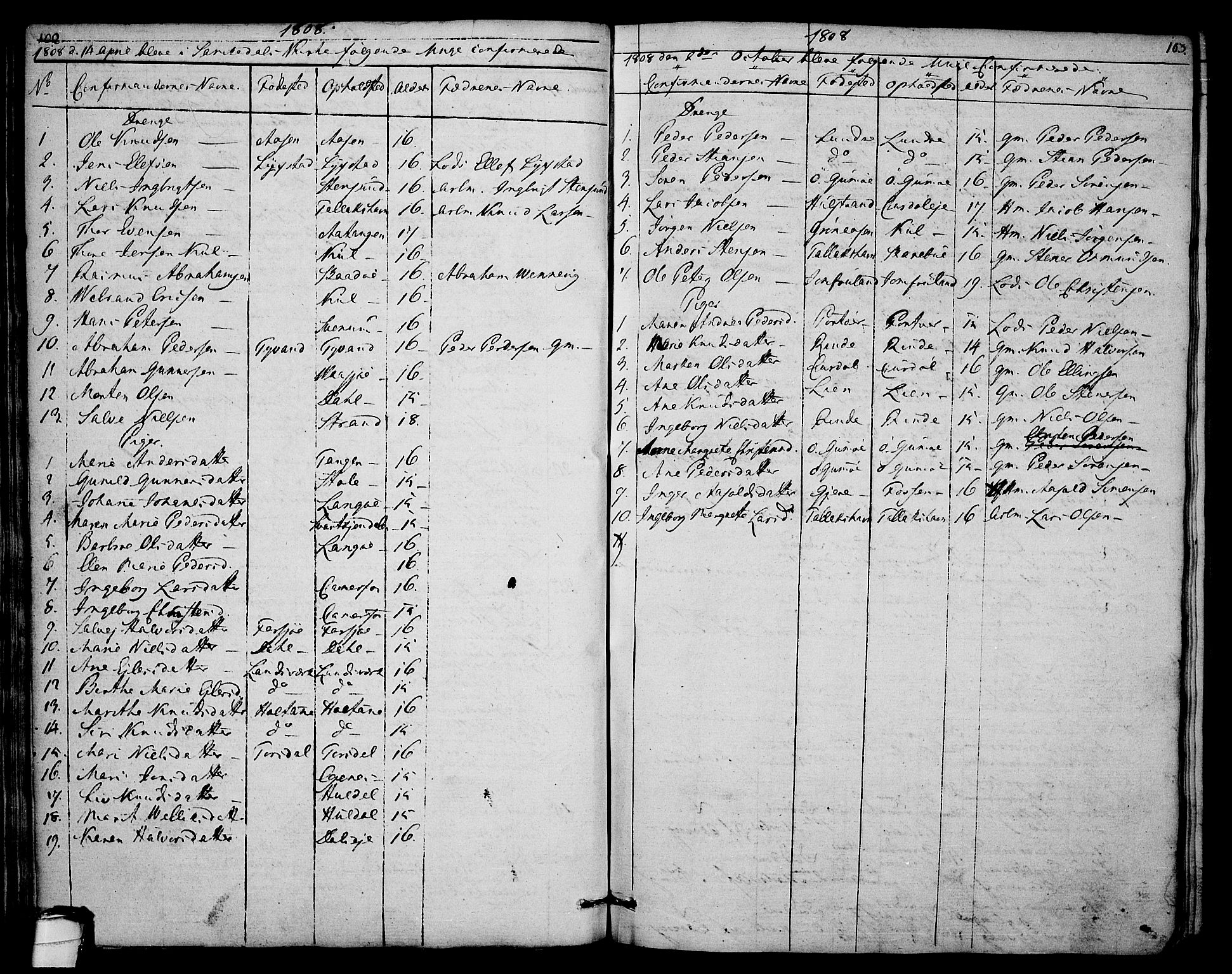 Sannidal kirkebøker, SAKO/A-296/F/Fa/L0003: Parish register (official) no. 3, 1803-1813, p. 102-103