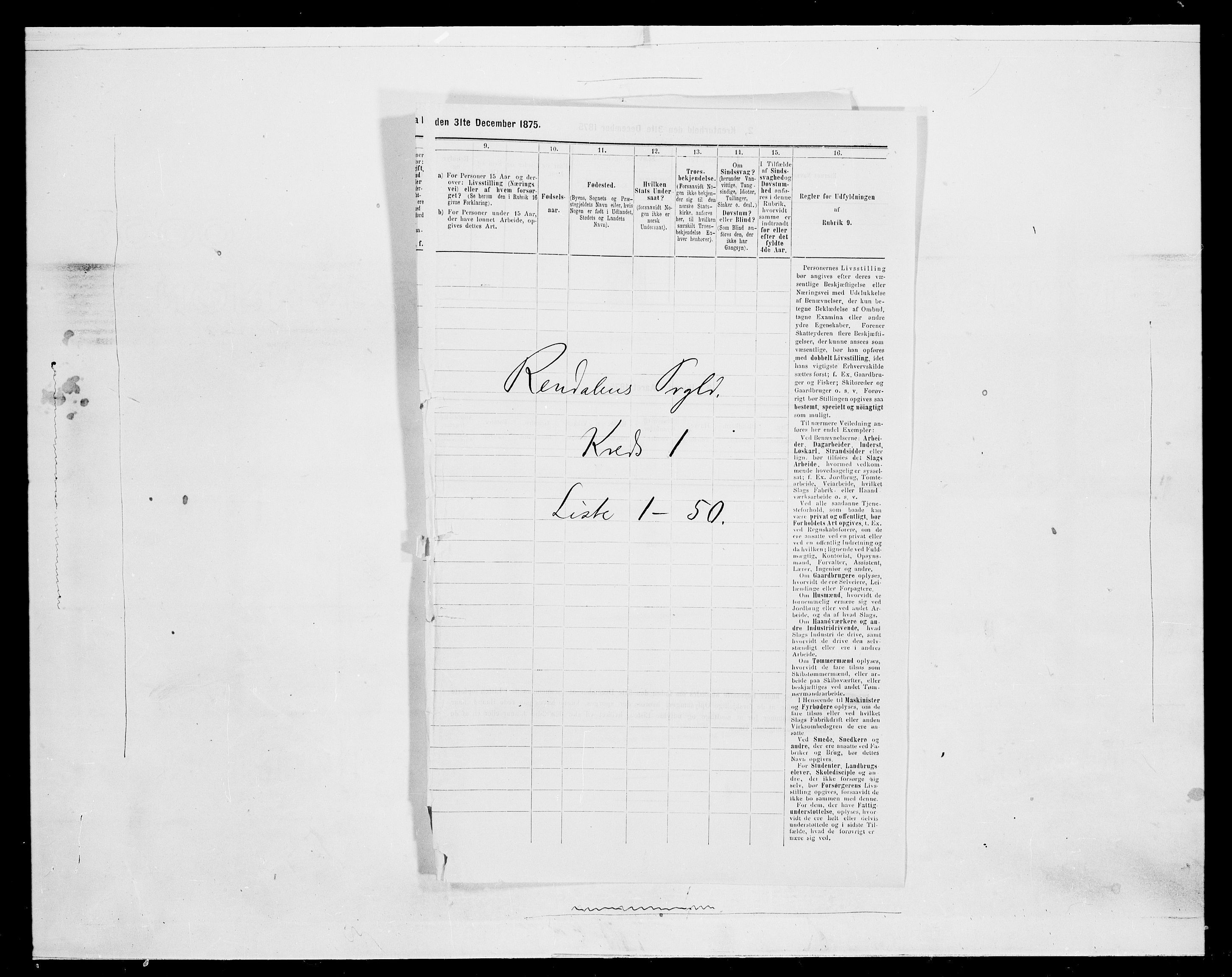 SAH, 1875 census for 0432P Rendalen, 1875, p. 106