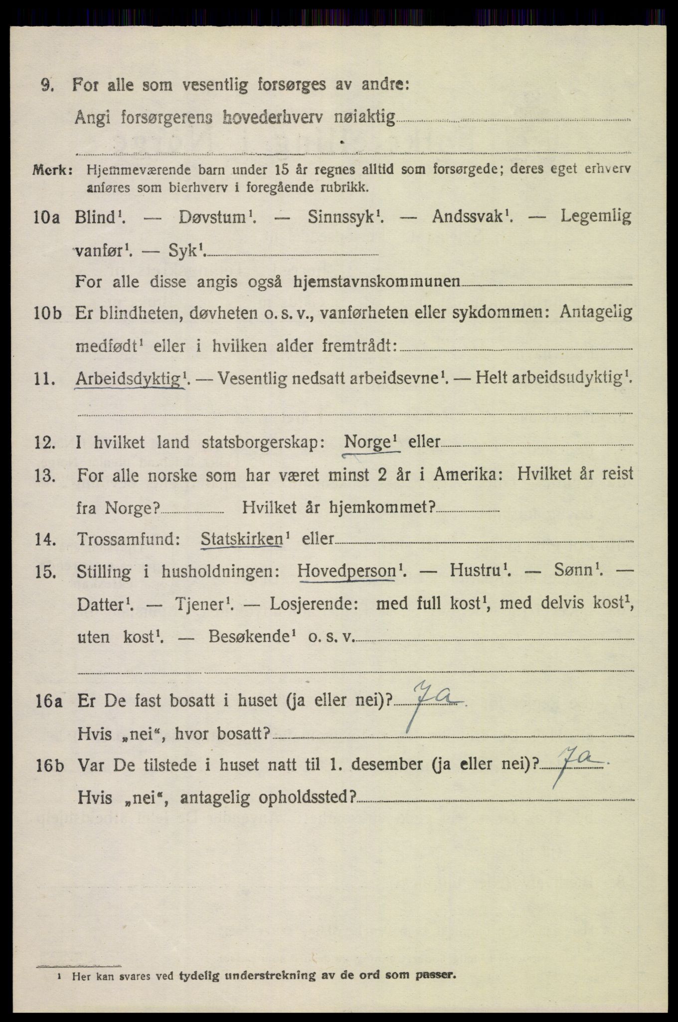 SAH, 1920 census for Vardal, 1920, p. 4872