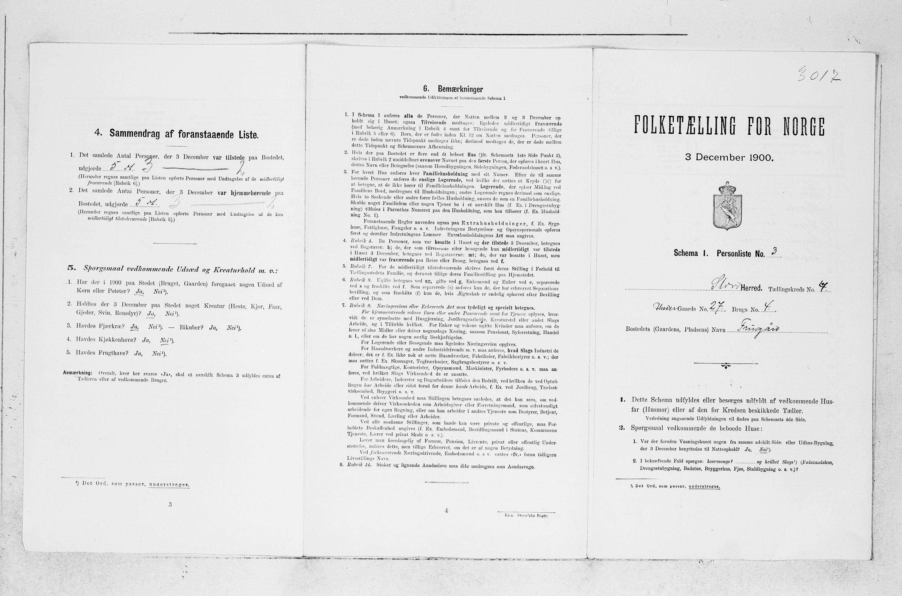 SAB, 1900 census for Stord, 1900, p. 382