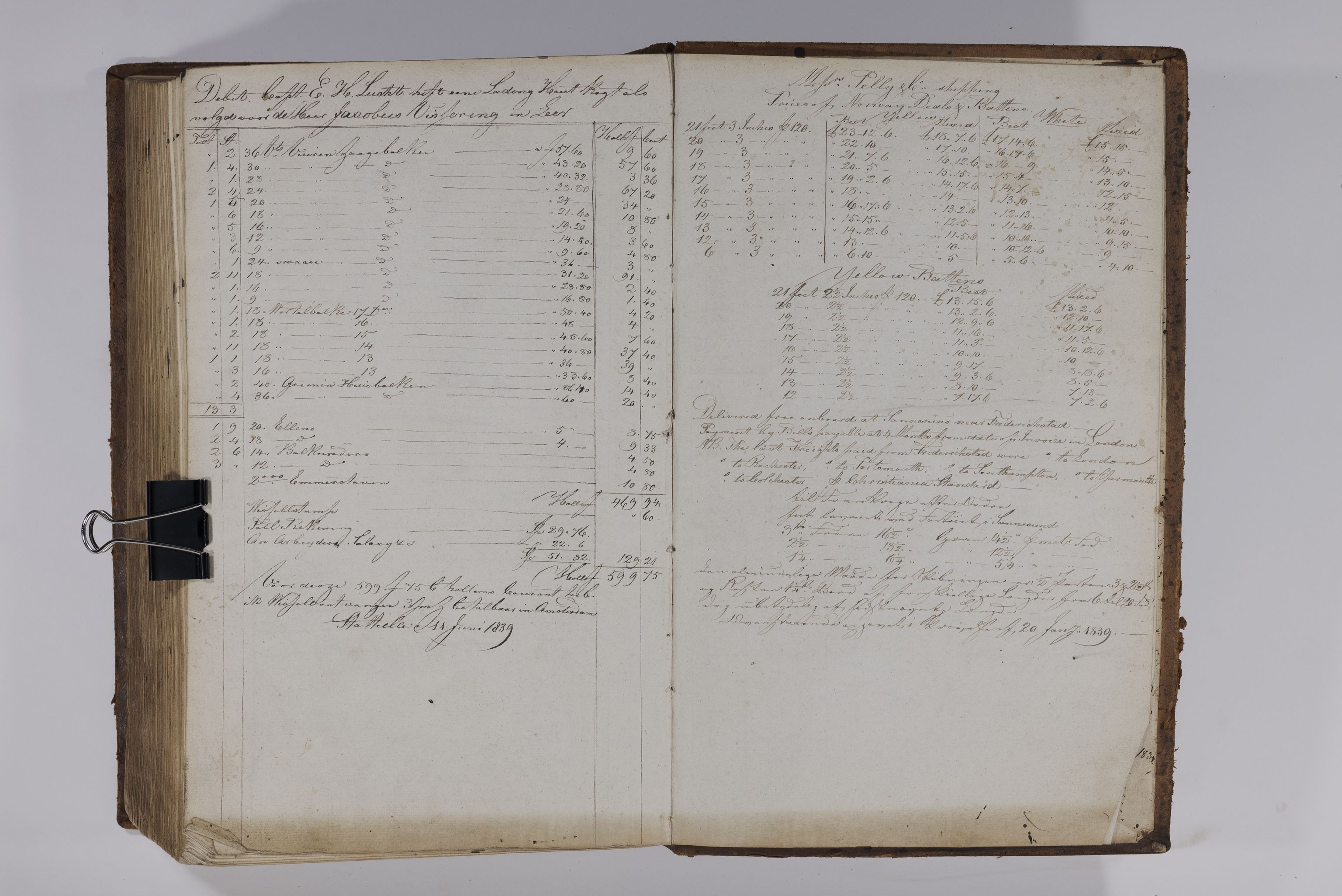 , Priscourant-tømmerpriser, 1834-38, 1834-1838, p. 383