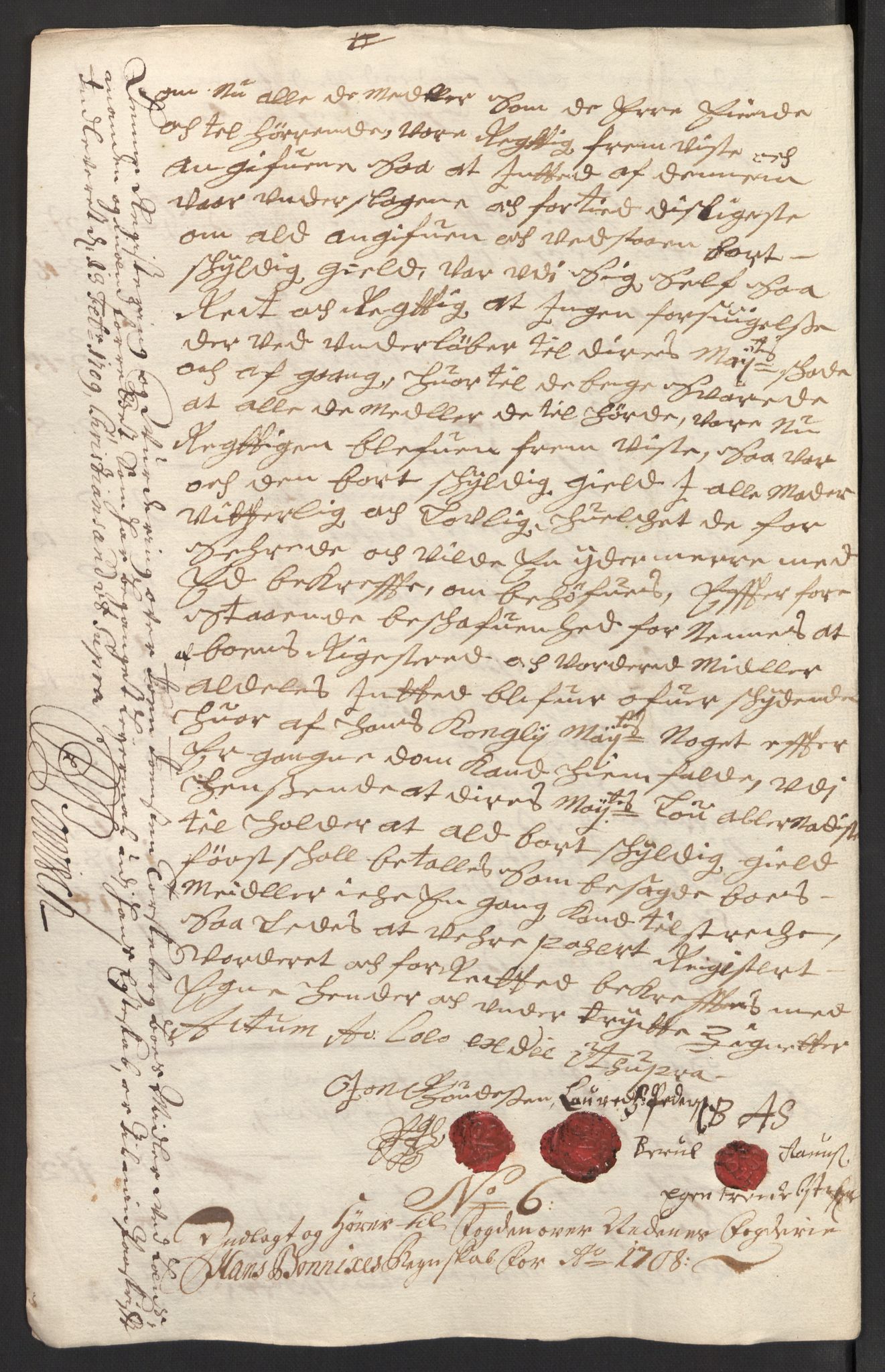 Rentekammeret inntil 1814, Reviderte regnskaper, Fogderegnskap, AV/RA-EA-4092/R39/L2318: Fogderegnskap Nedenes, 1706-1709, p. 271