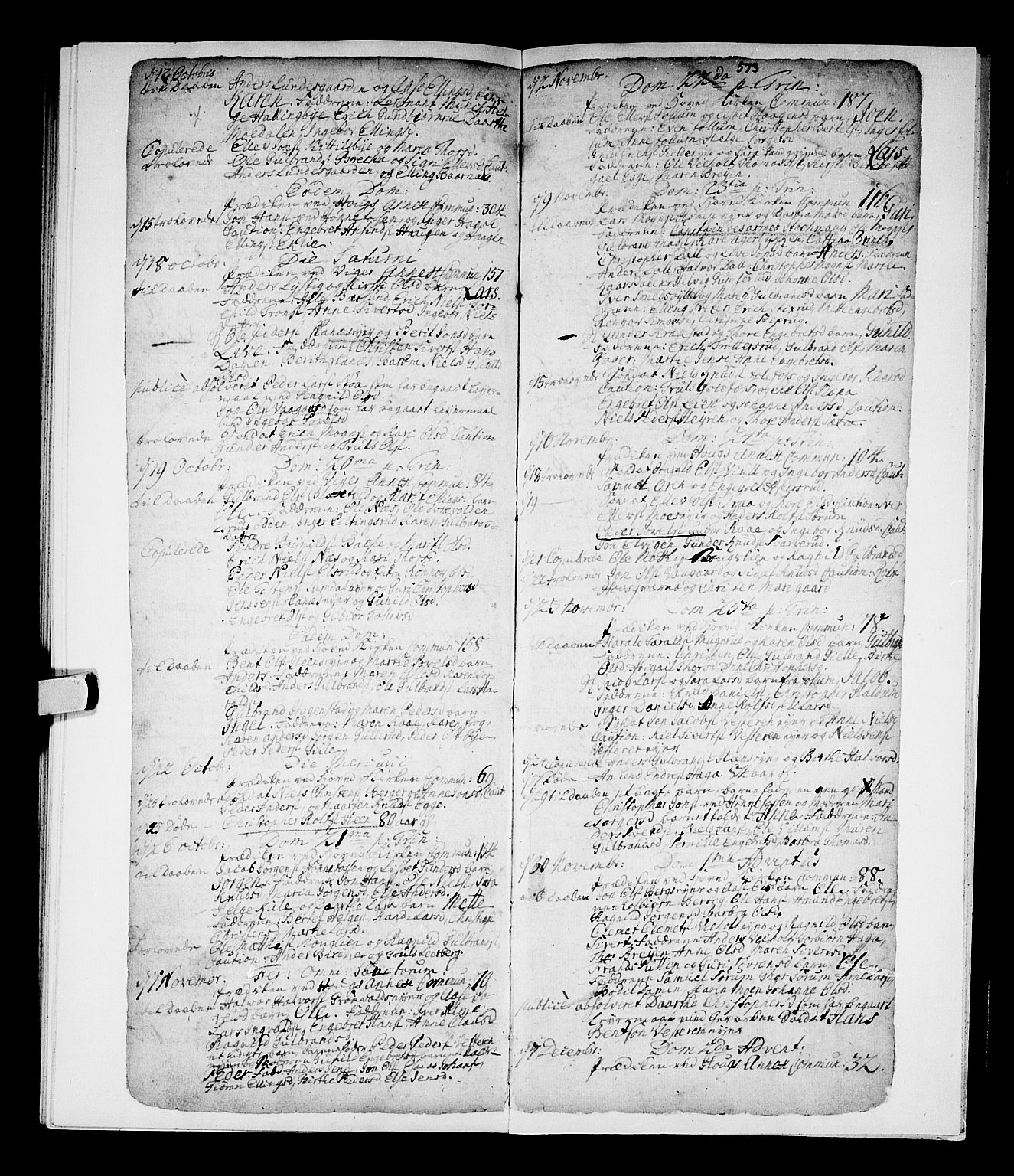 Norderhov kirkebøker, AV/SAKO-A-237/F/Fa/L0002b: Parish register (official) no. 2B, 1726-1739, p. 572-573