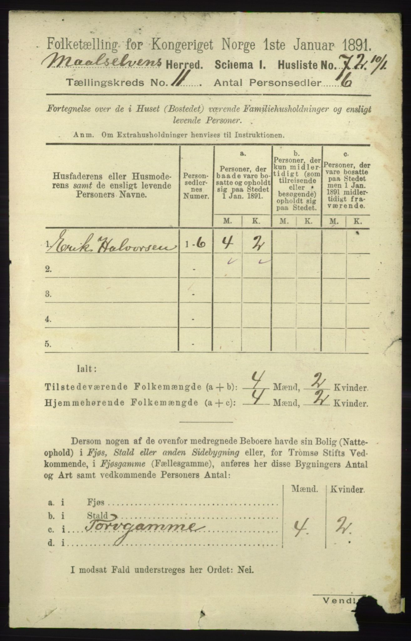 RA, 1891 census for 1924 Målselv, 1891, p. 3263