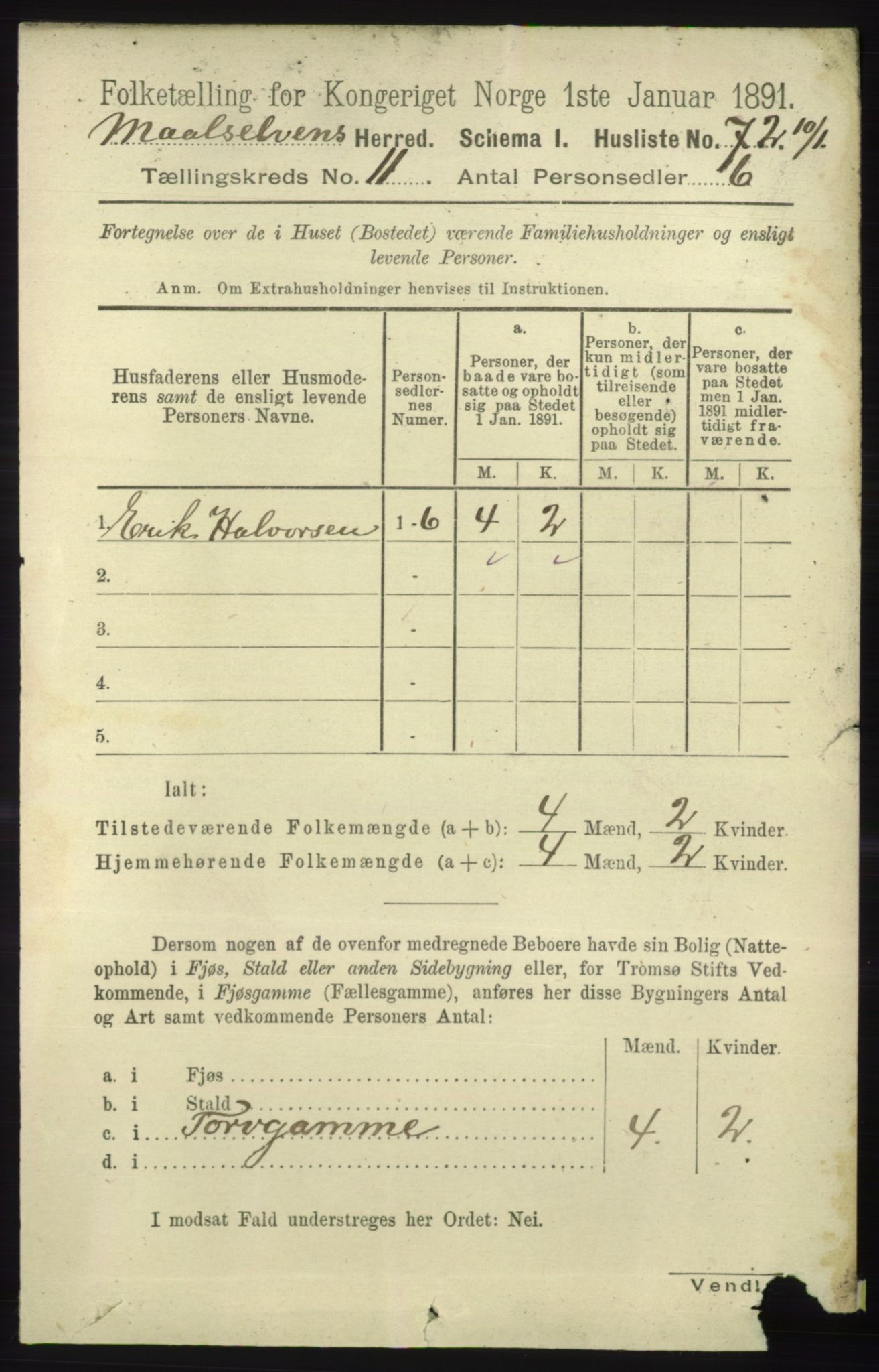 RA, 1891 census for 1924 Målselv, 1891, p. 3263