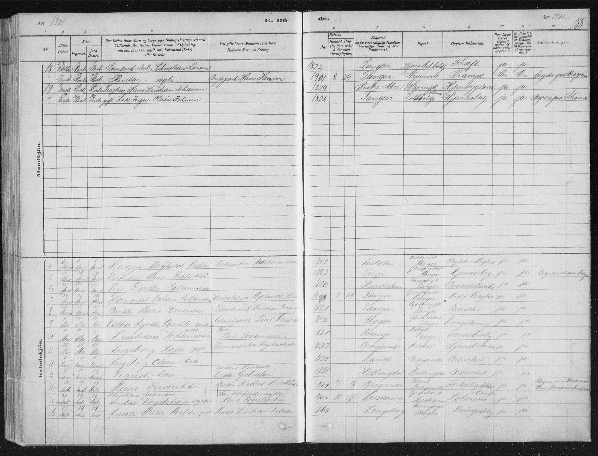 Strømsø kirkebøker, AV/SAKO-A-246/F/Fb/L0005: Parish register (official) no. II 5, 1877-1902, p. 188