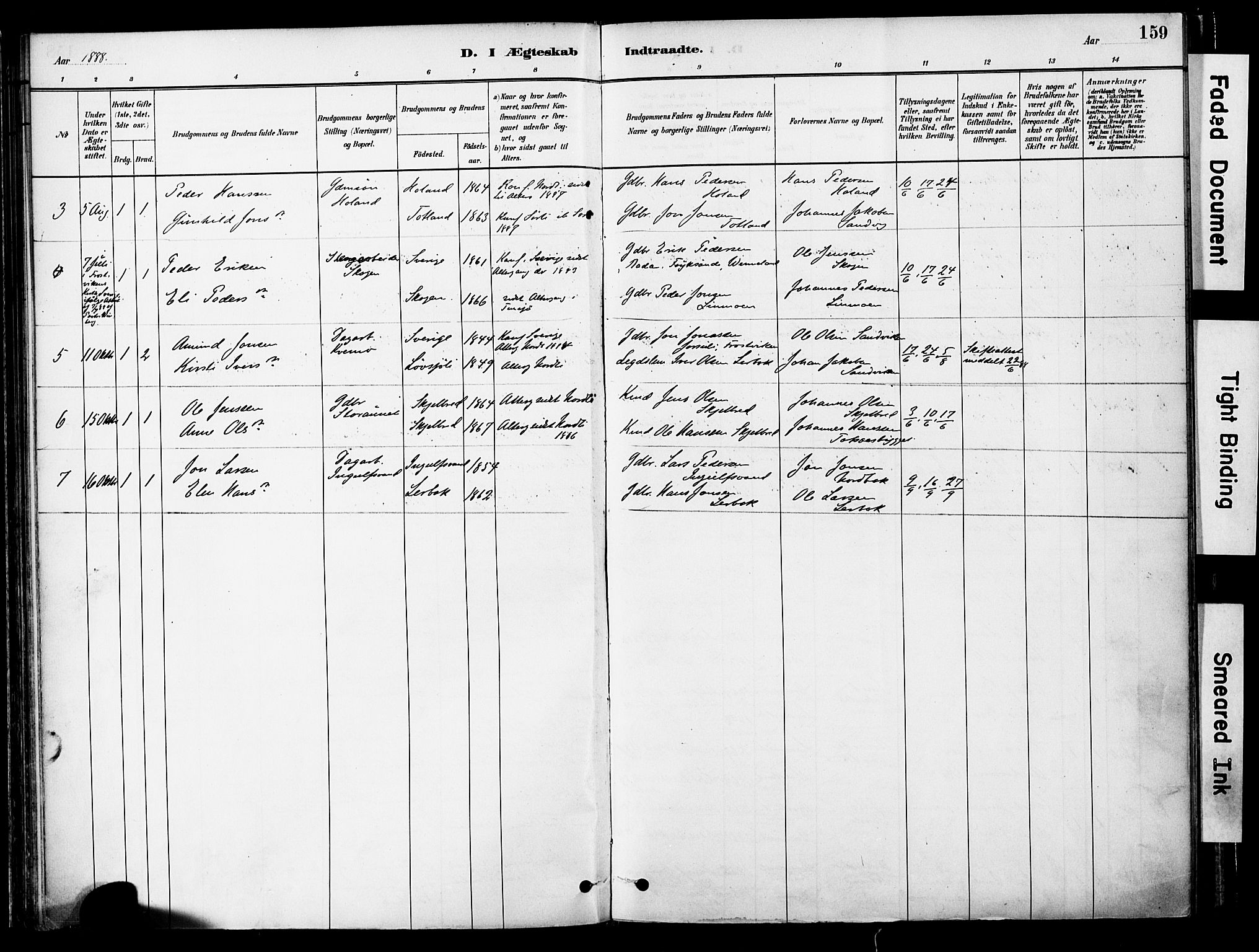 Ministerialprotokoller, klokkerbøker og fødselsregistre - Nord-Trøndelag, SAT/A-1458/755/L0494: Parish register (official) no. 755A03, 1882-1902, p. 159