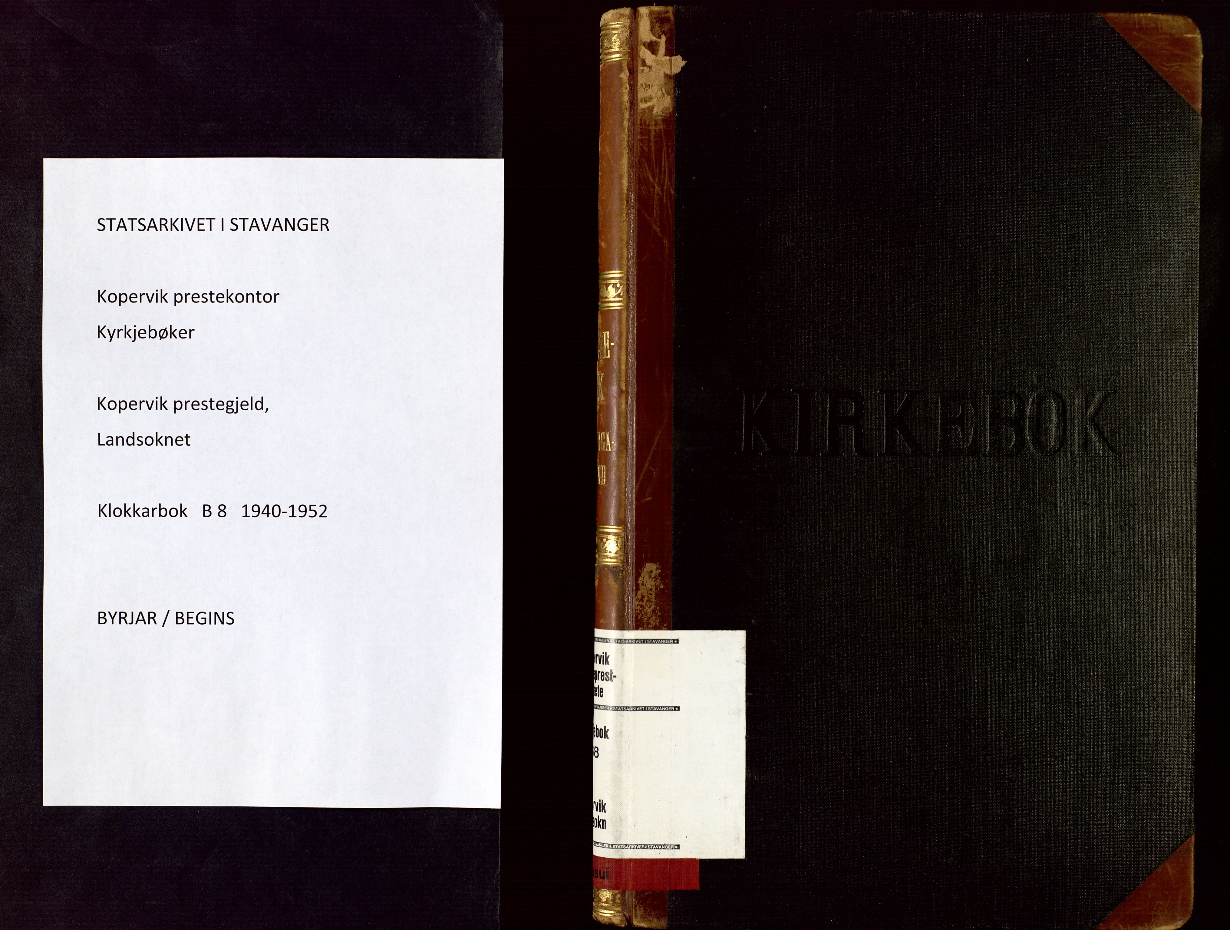 Kopervik sokneprestkontor, SAST/A-101850/H/Ha/Hab/L0008: Parish register (copy) no. B 8, 1940-1952