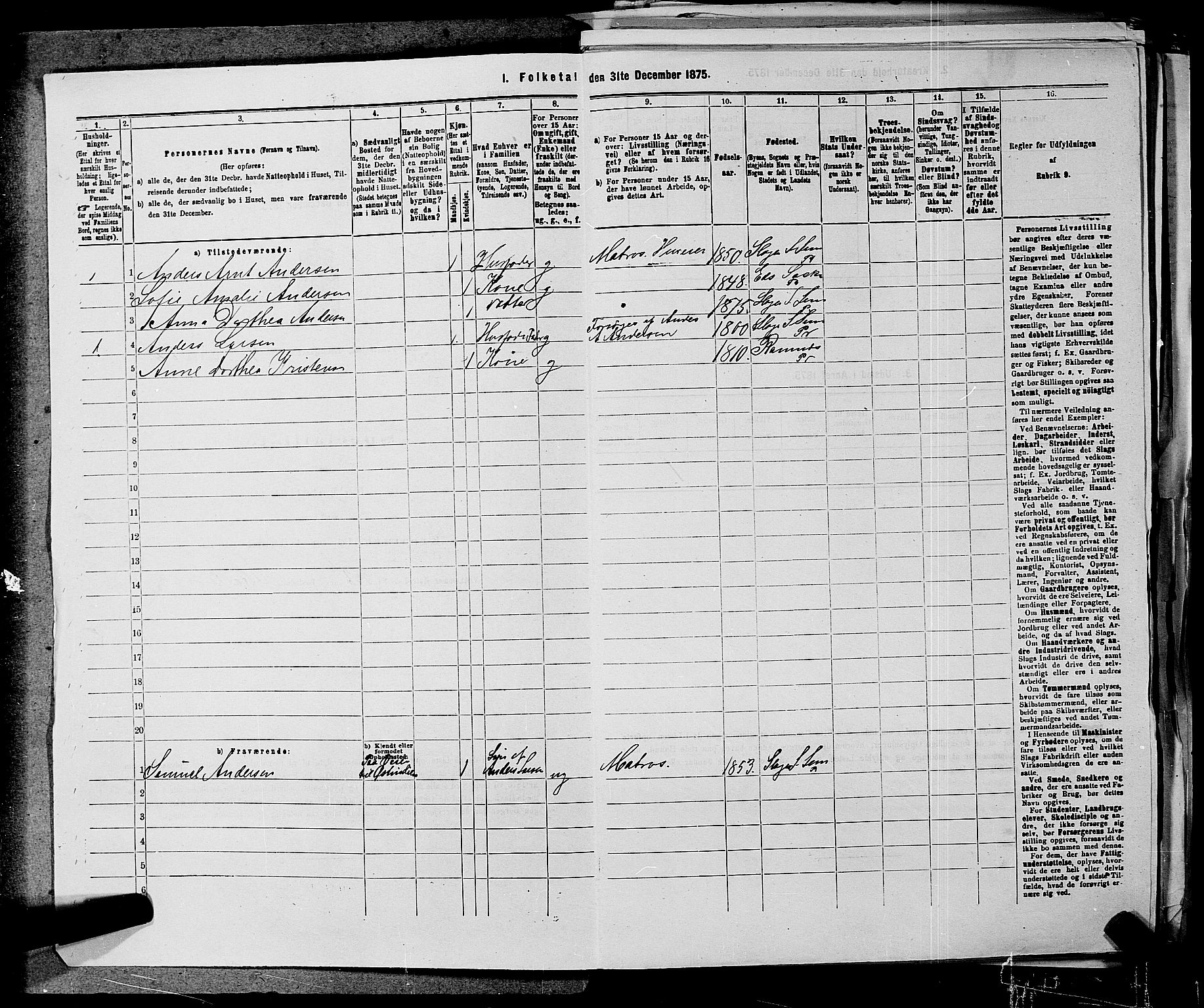 SAKO, 1875 census for 0721P Sem, 1875, p. 1495