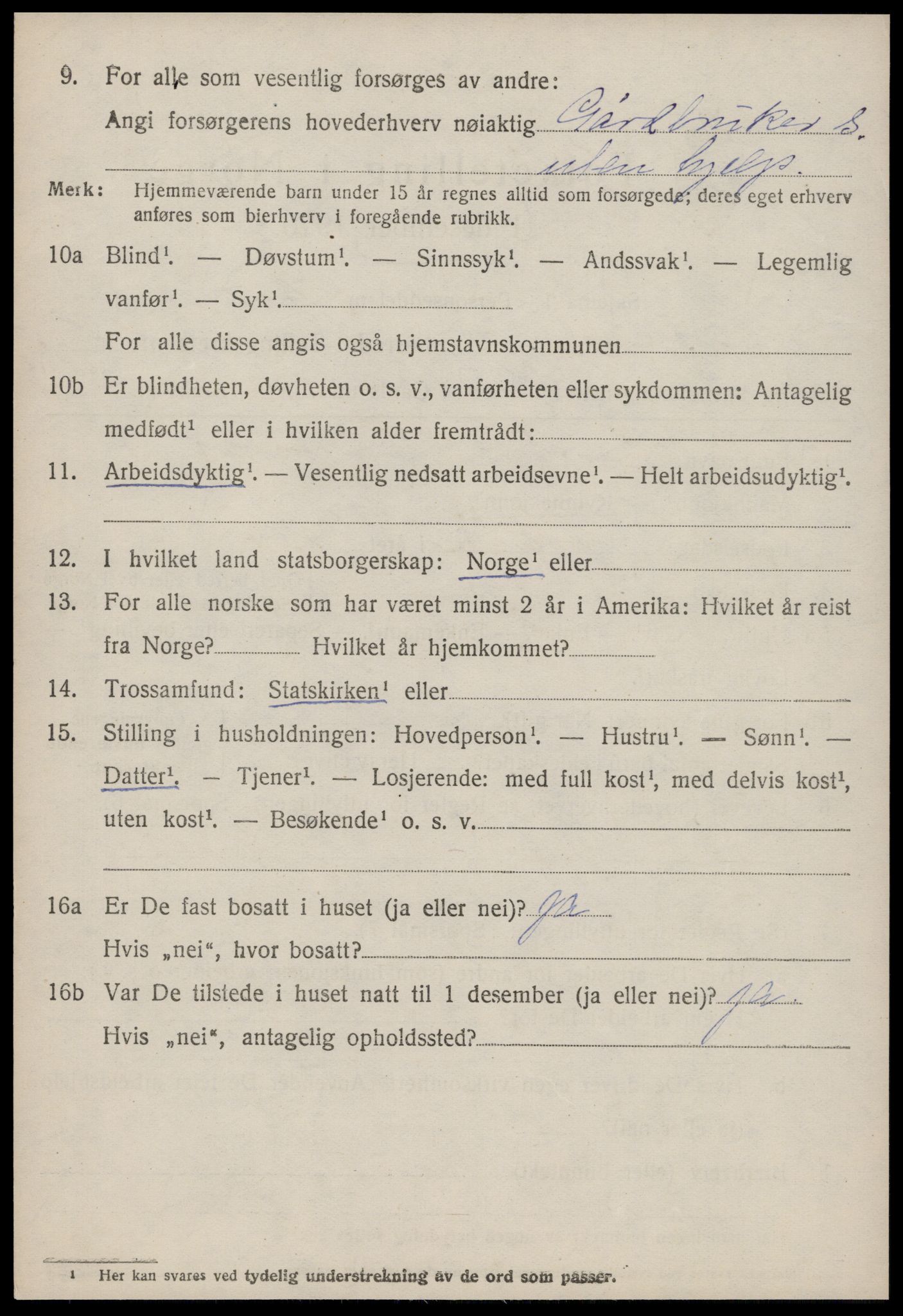 SAT, 1920 census for Bolsøy, 1920, p. 9858