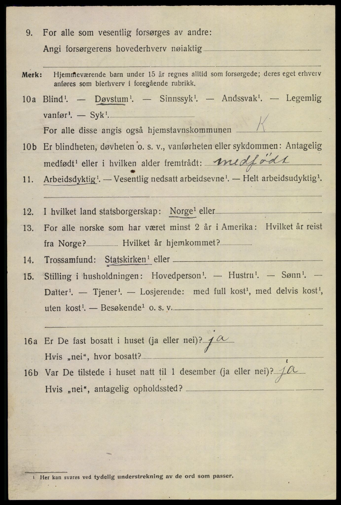 SAKO, 1920 census for Kongsberg, 1920, p. 6791