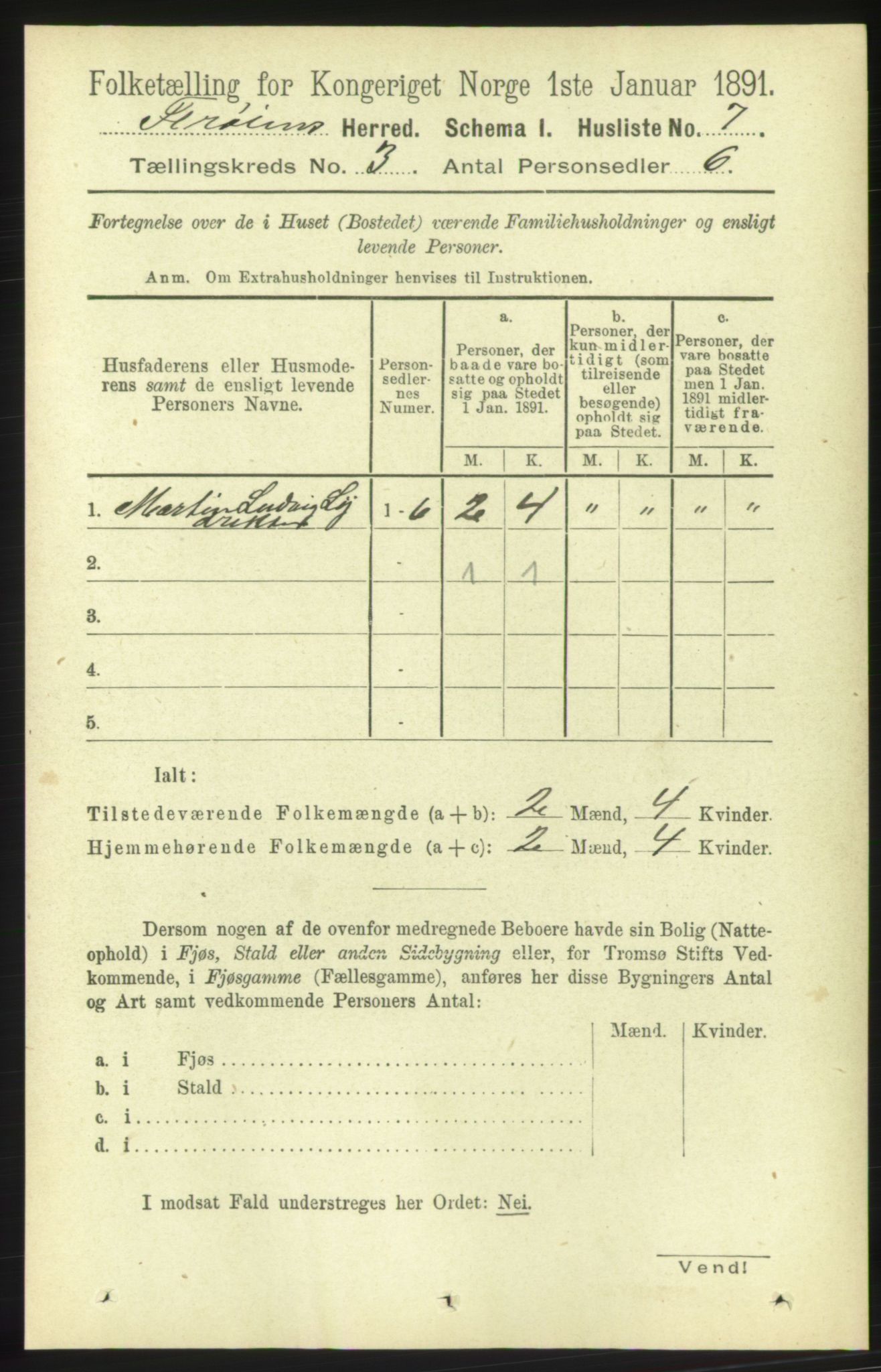 RA, 1891 census for 1619 Frøya, 1891, p. 1839