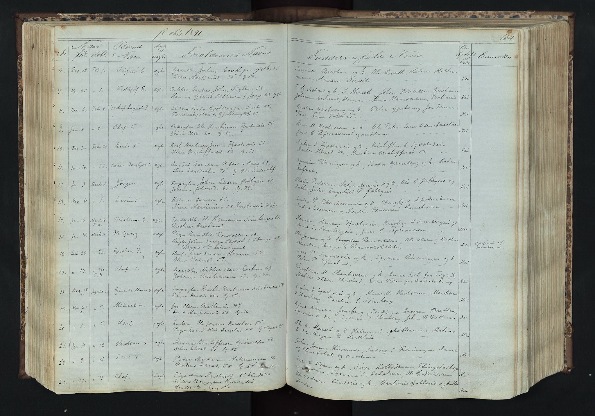 Romedal prestekontor, SAH/PREST-004/L/L0011: Parish register (copy) no. 11, 1867-1895, p. 164
