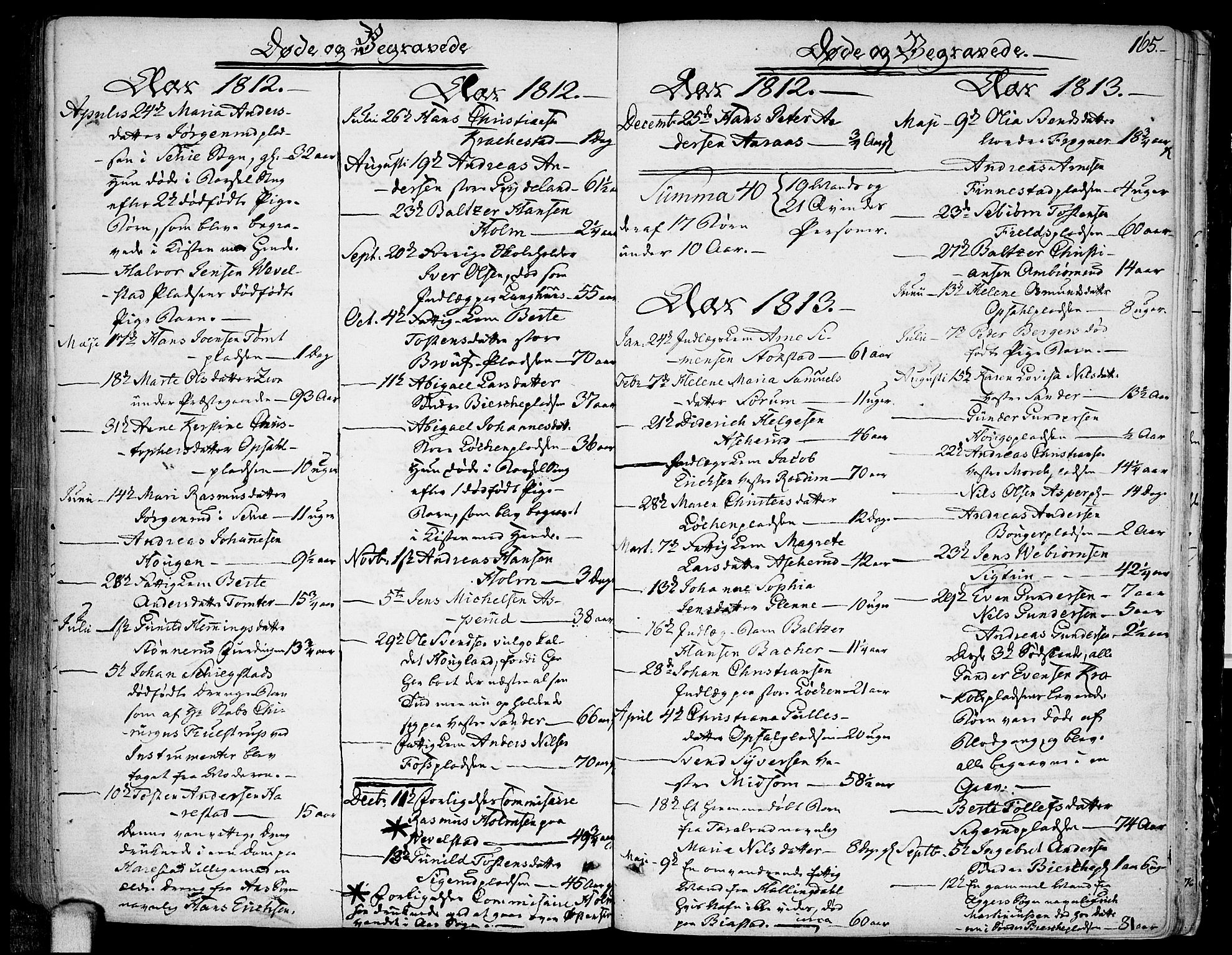 Kråkstad prestekontor Kirkebøker, SAO/A-10125a/F/Fa/L0002: Parish register (official) no. I 2, 1786-1814, p. 165