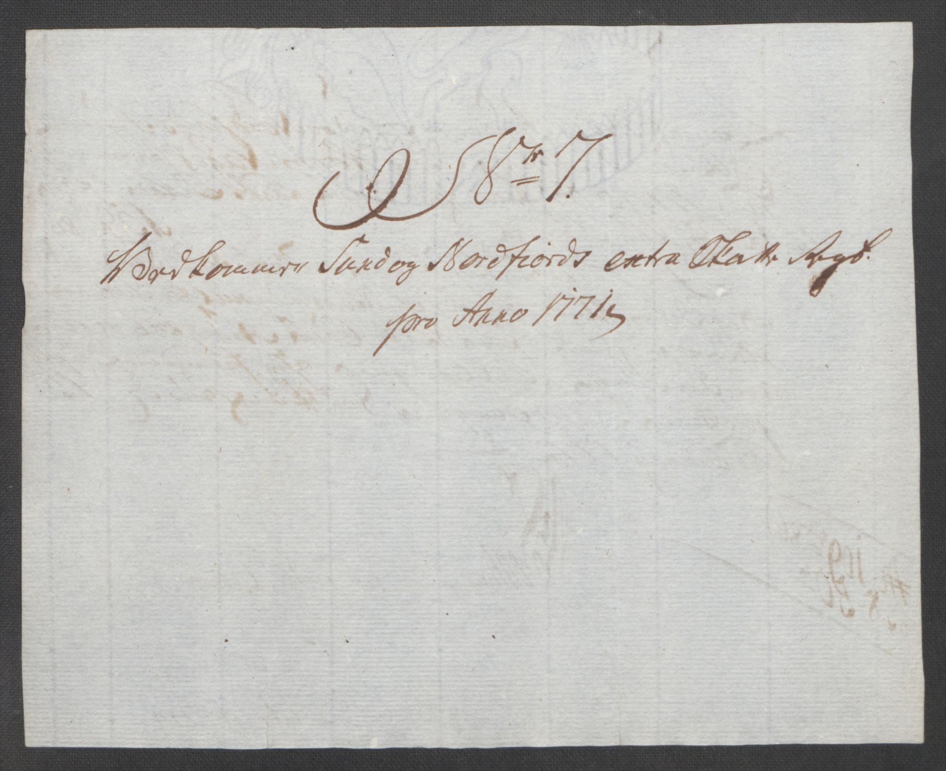 Rentekammeret inntil 1814, Reviderte regnskaper, Fogderegnskap, AV/RA-EA-4092/R53/L3550: Ekstraskatten Sunn- og Nordfjord, 1762-1771, p. 361