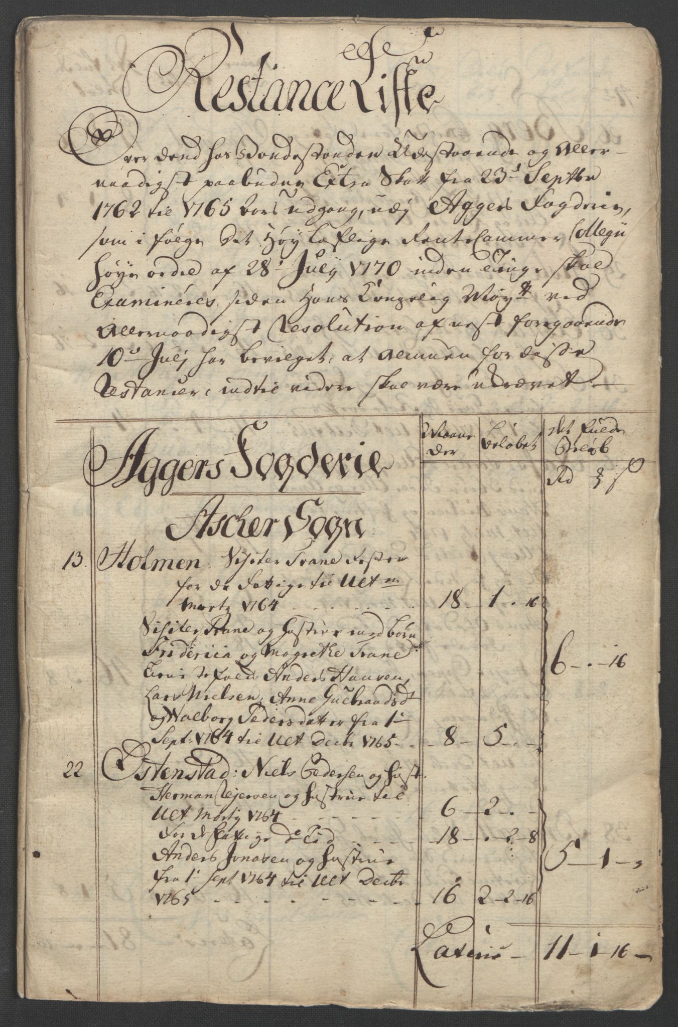 Rentekammeret inntil 1814, Reviderte regnskaper, Fogderegnskap, AV/RA-EA-4092/R10/L0560: Ekstraskatten Aker og Follo, 1763, p. 242