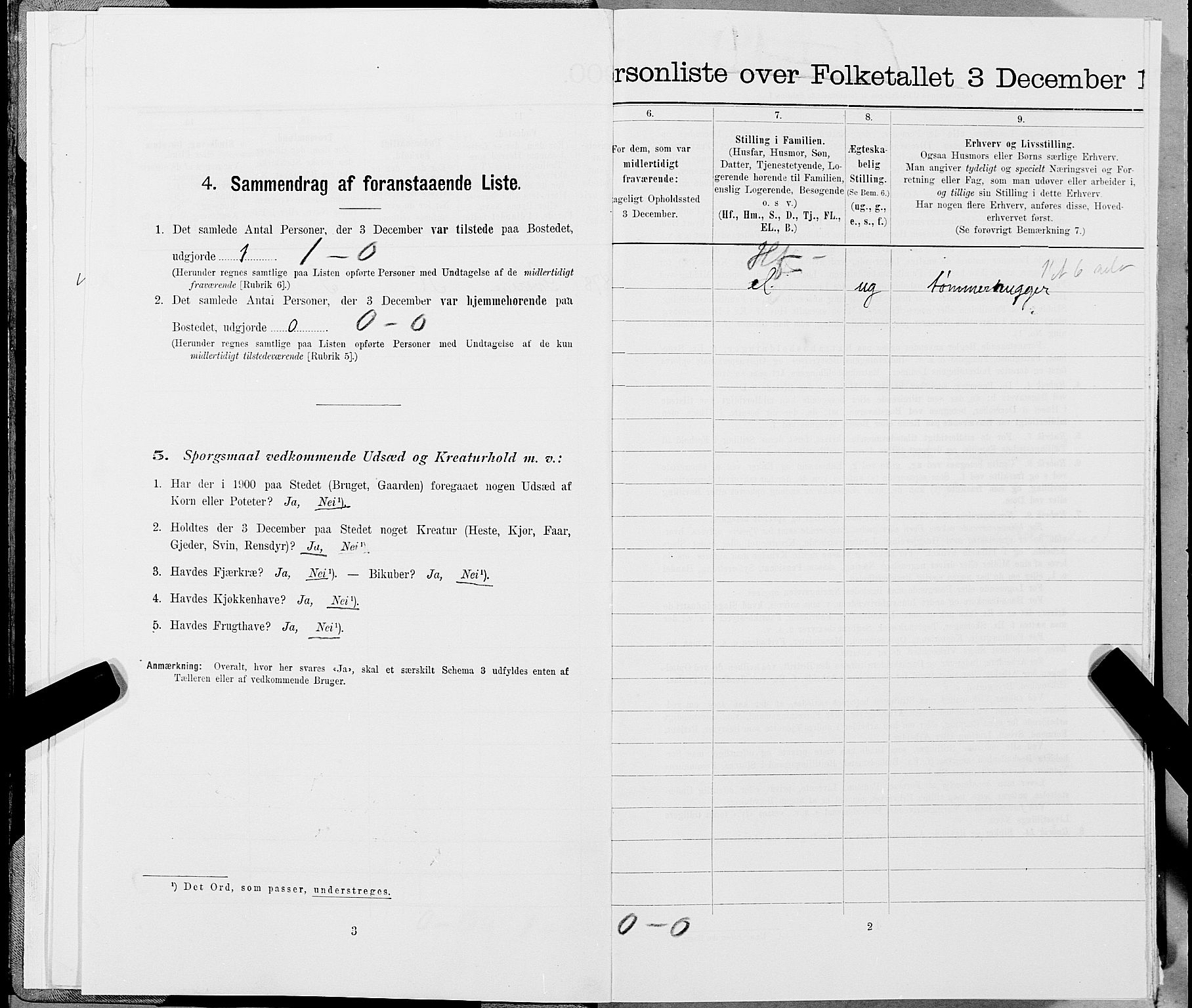 SAT, 1900 census for Snåsa, 1900, p. 25