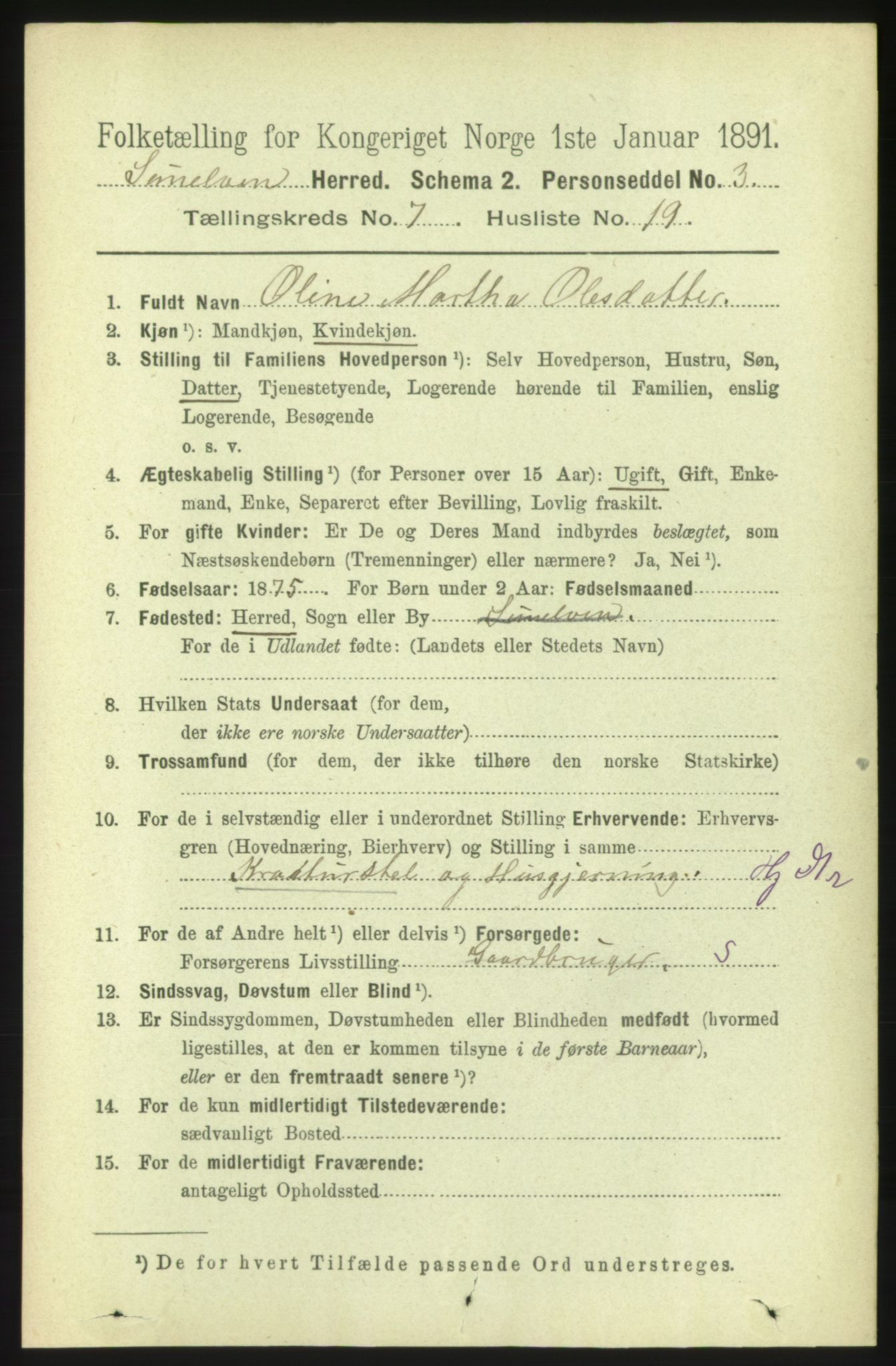 RA, 1891 census for 1523 Sunnylven, 1891, p. 1923