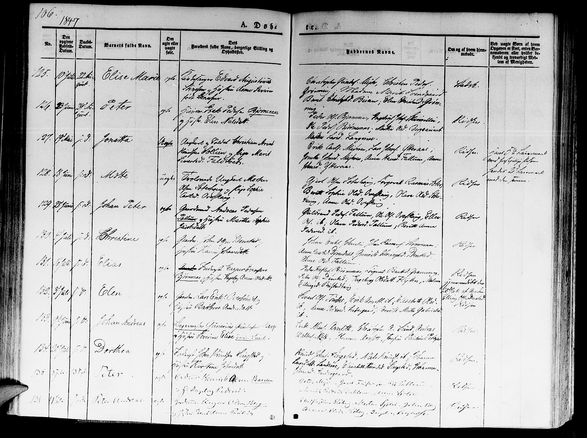 Ministerialprotokoller, klokkerbøker og fødselsregistre - Sør-Trøndelag, AV/SAT-A-1456/646/L0610: Parish register (official) no. 646A08, 1837-1847, p. 106