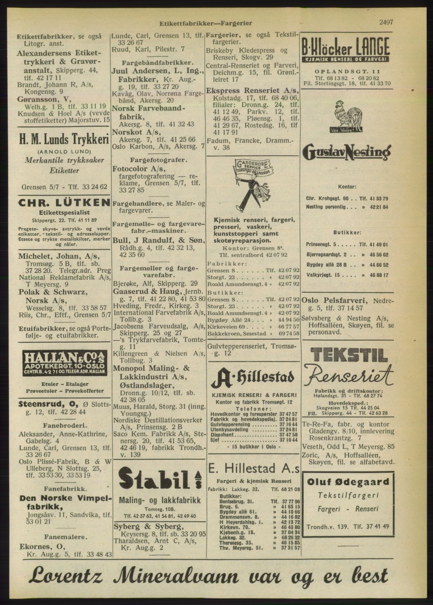 Kristiania/Oslo adressebok, PUBL/-, 1950, p. 2497