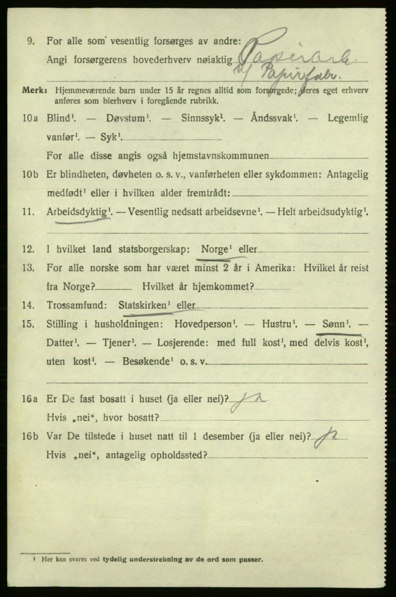 SAO, 1920 census for Fredrikshald, 1920, p. 20236
