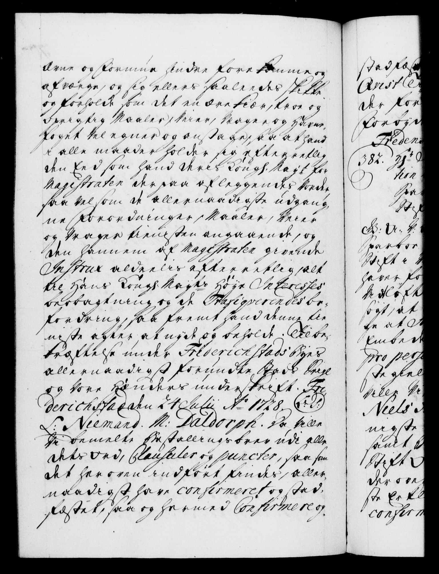 Danske Kanselli 1572-1799, AV/RA-EA-3023/F/Fc/Fca/Fcaa/L0025: Norske registre, 1726-1728, p. 763b