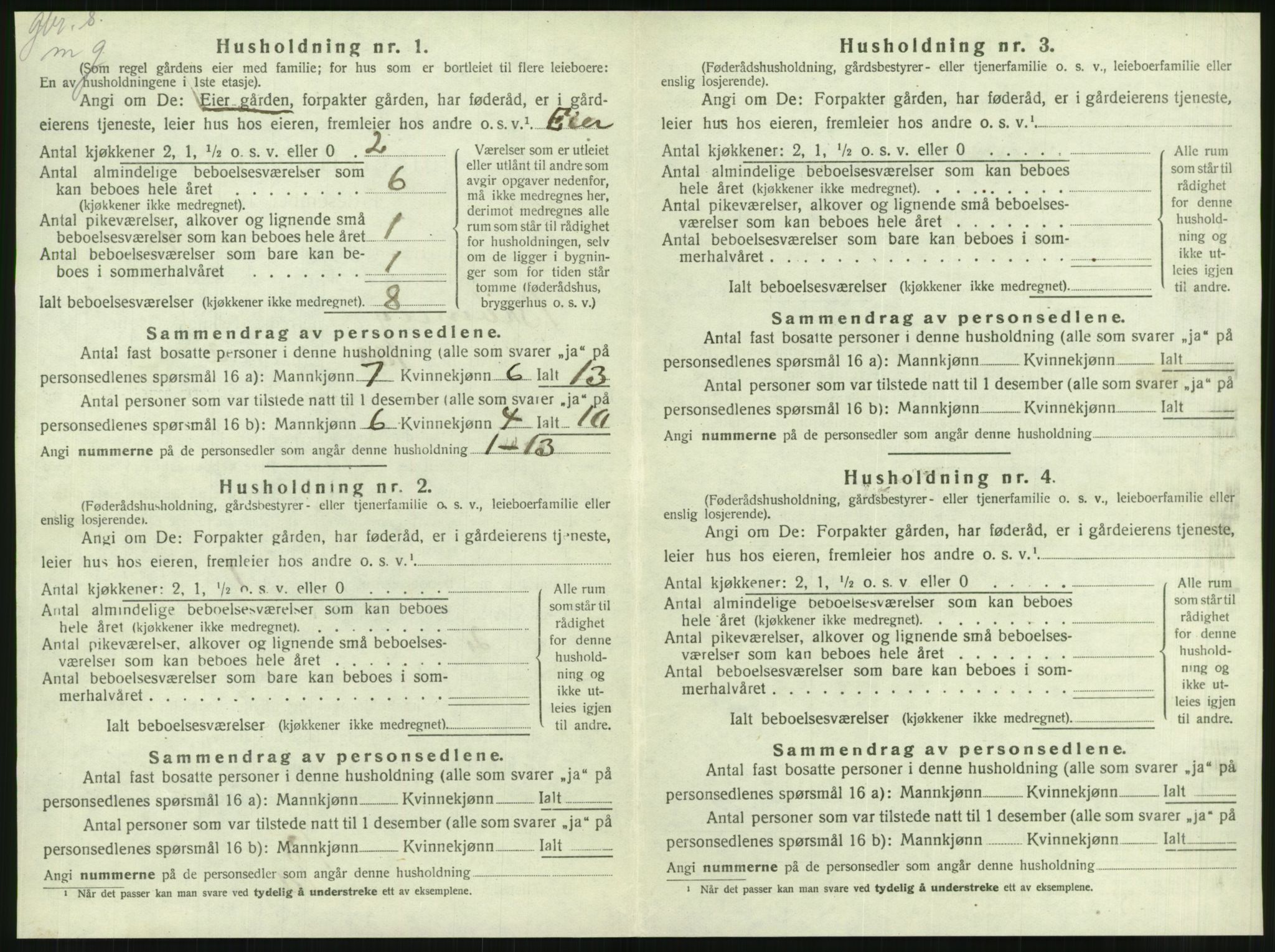 SAT, 1920 census for Brønnøy, 1920, p. 601
