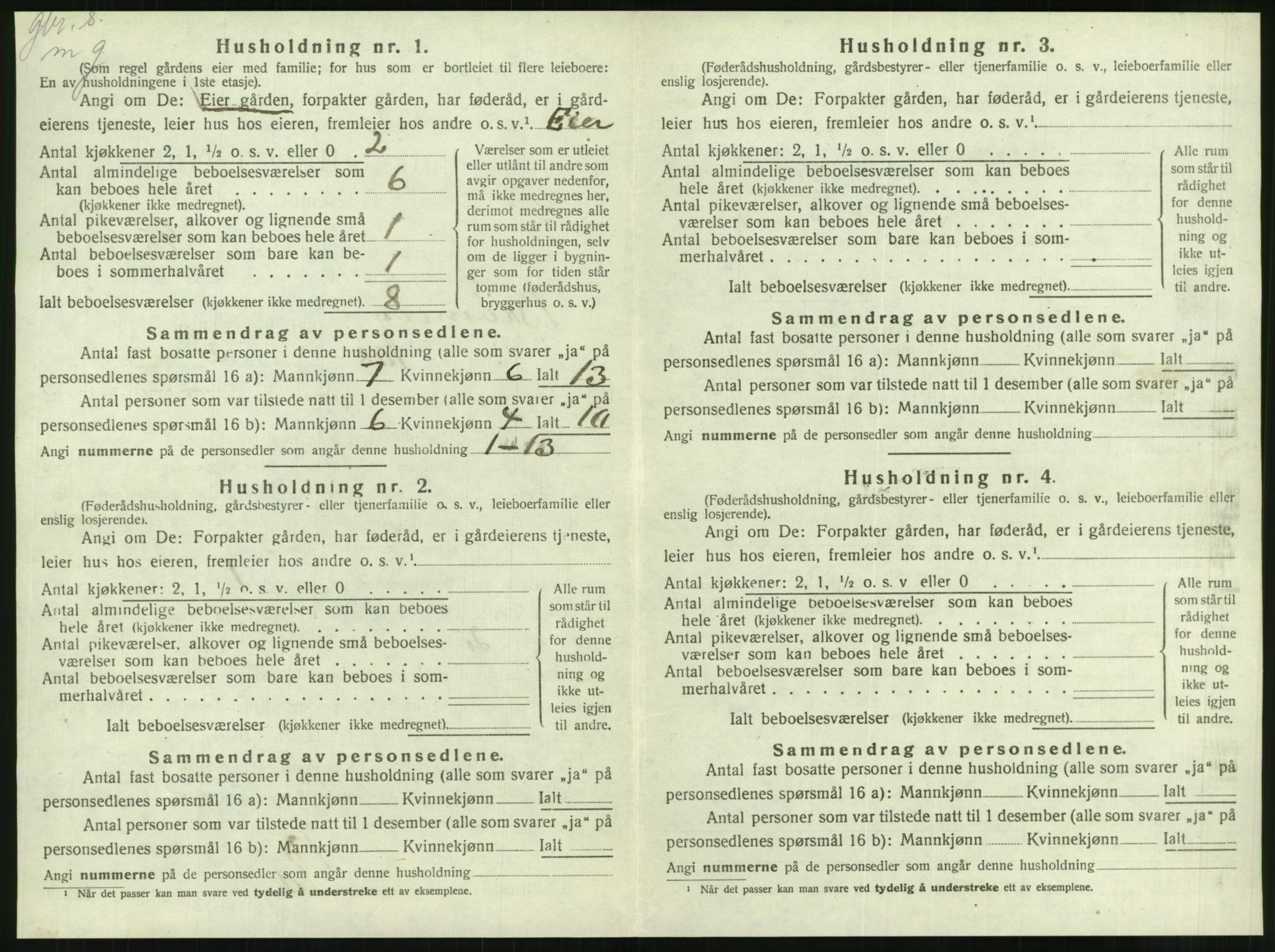 SAT, 1920 census for Brønnøy, 1920, p. 601