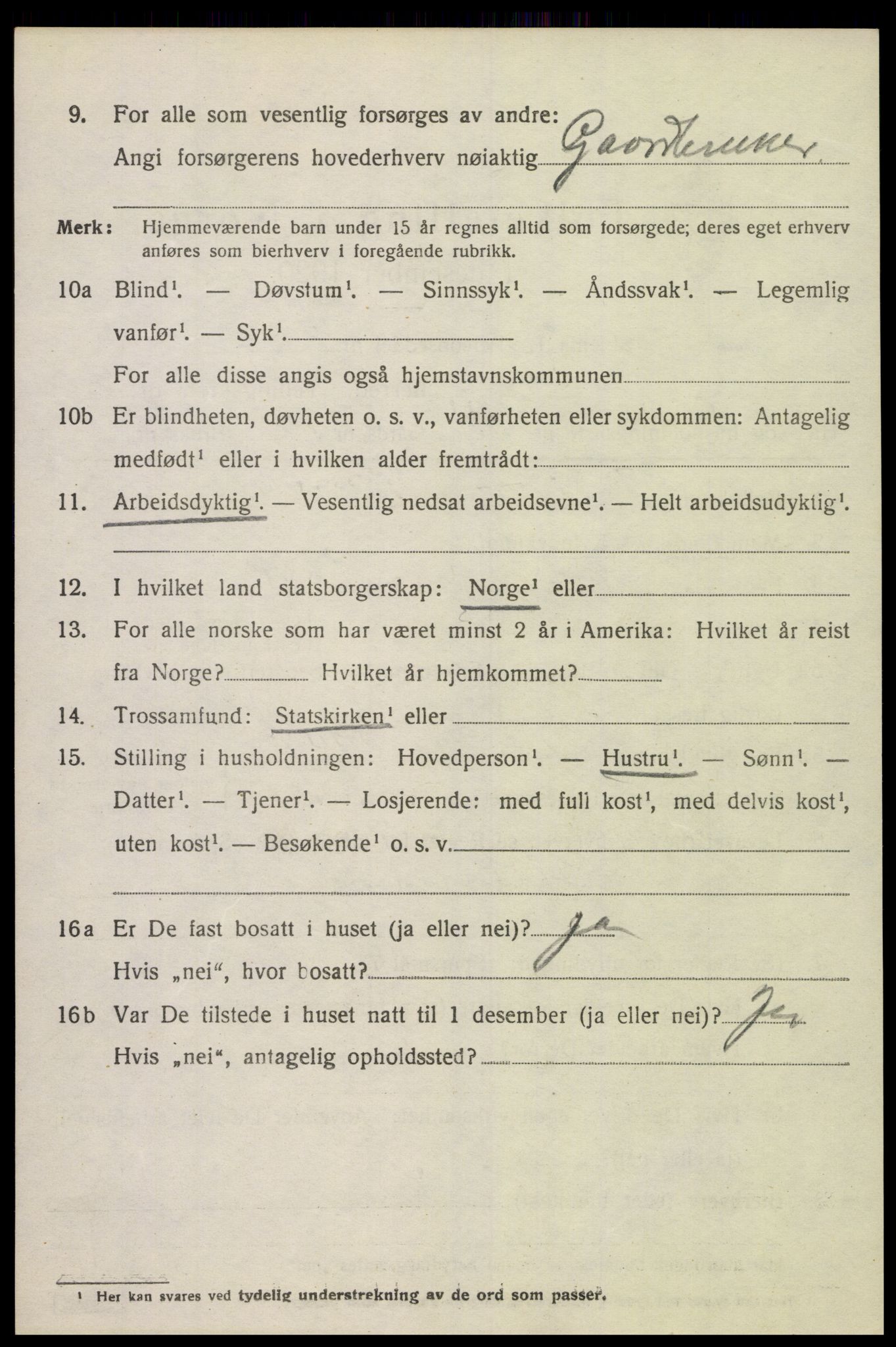 SAK, 1920 census for Vigmostad, 1920, p. 1628