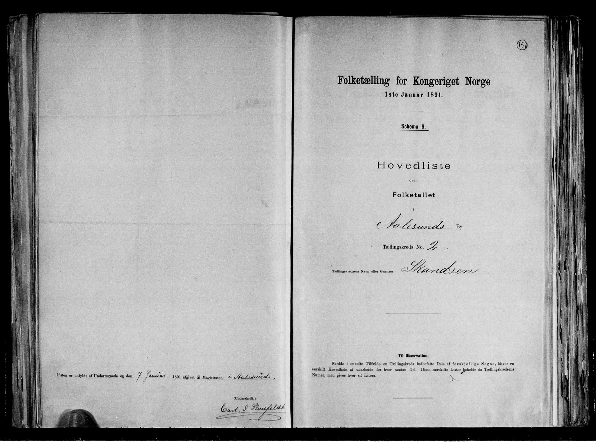 RA, 1891 census for 1501 Ålesund, 1891, p. 7