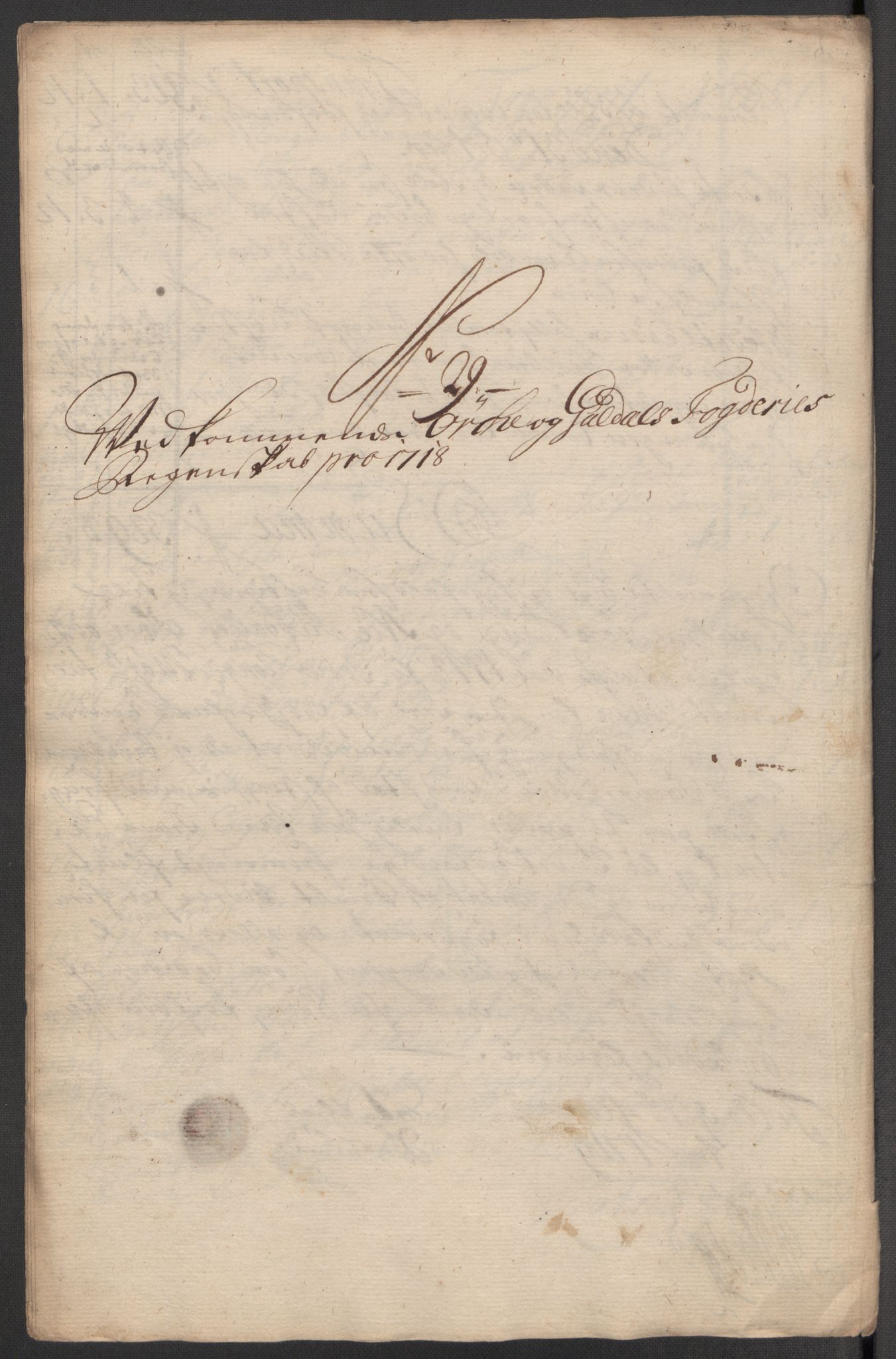 Rentekammeret inntil 1814, Reviderte regnskaper, Fogderegnskap, RA/EA-4092/R60/L3971: Fogderegnskap Orkdal og Gauldal, 1718, p. 245