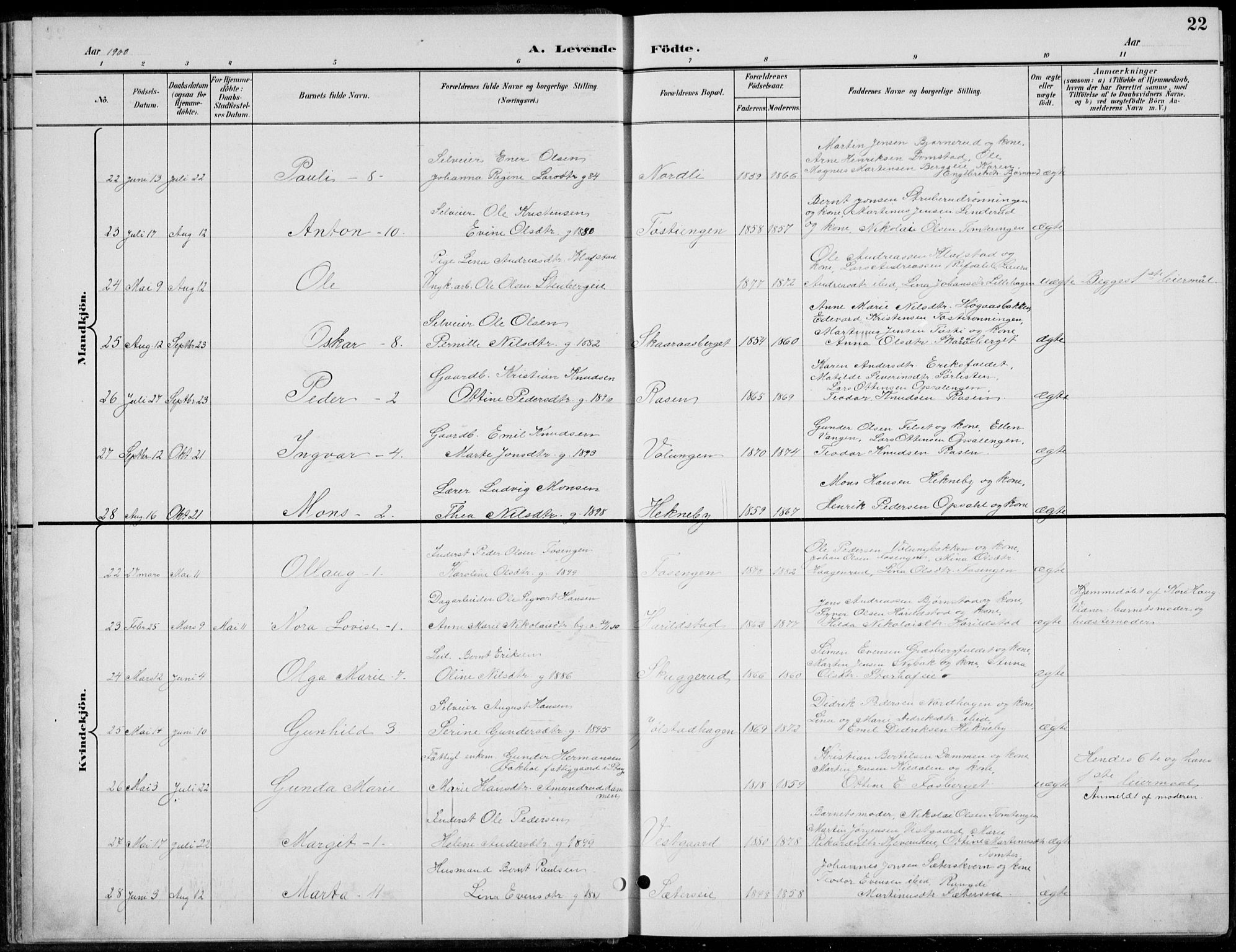 Romedal prestekontor, AV/SAH-PREST-004/L/L0013: Parish register (copy) no. 13, 1896-1937, p. 23