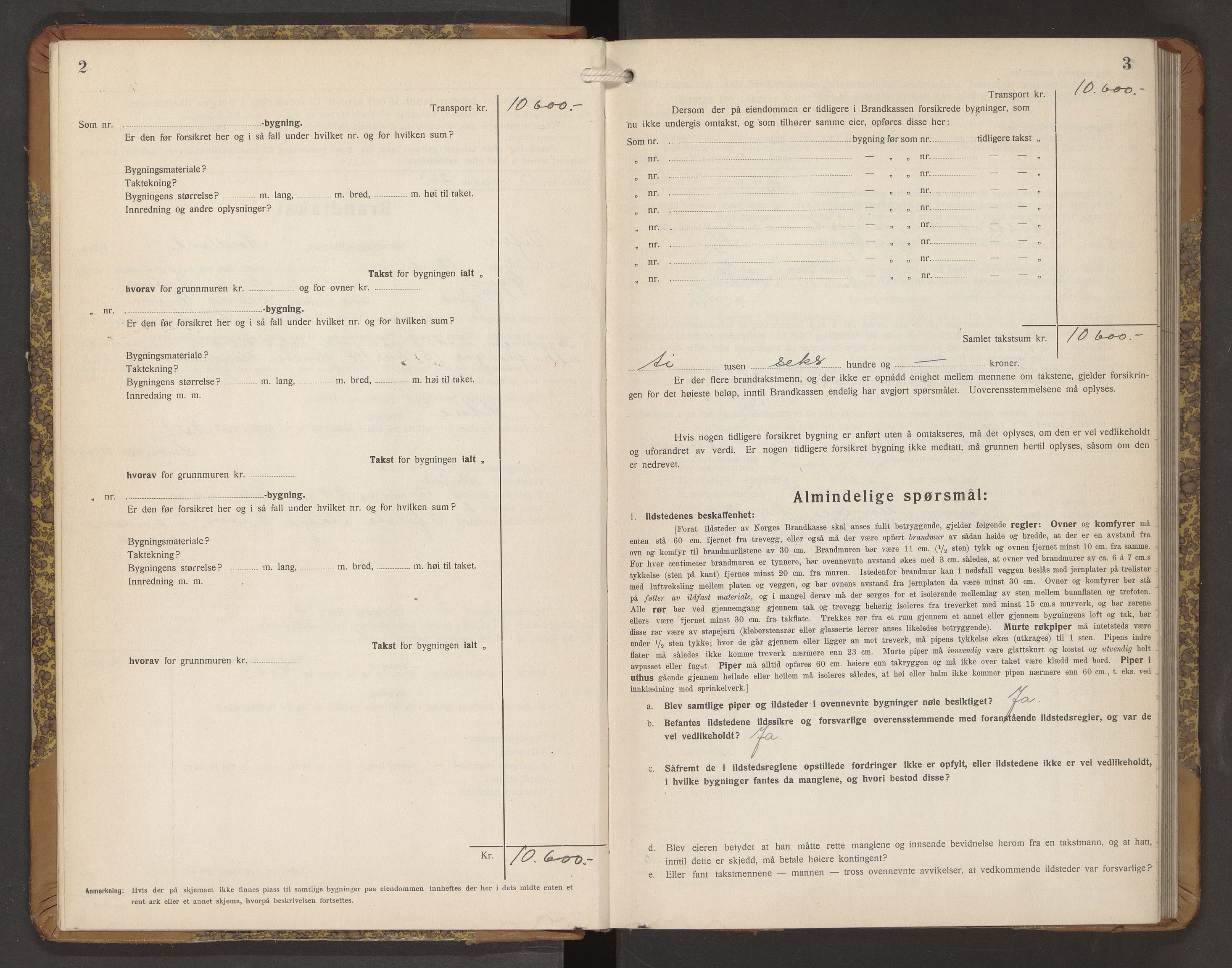 Norges Brannkasse Vefsn, AV/SAT-A-5573/Fb/L0011: Branntakstprotokoll, 1932-1935