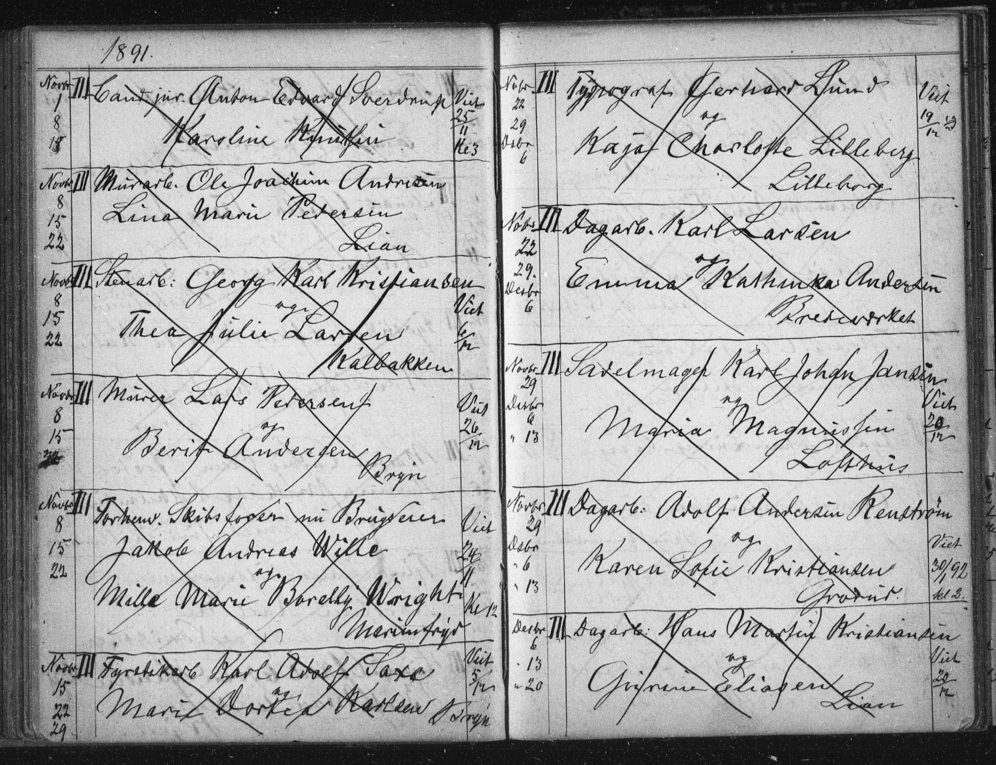 Østre Aker prestekontor Kirkebøker, SAO/A-10840/H/Ha/L0005: Banns register no. I 5, 1879-1899